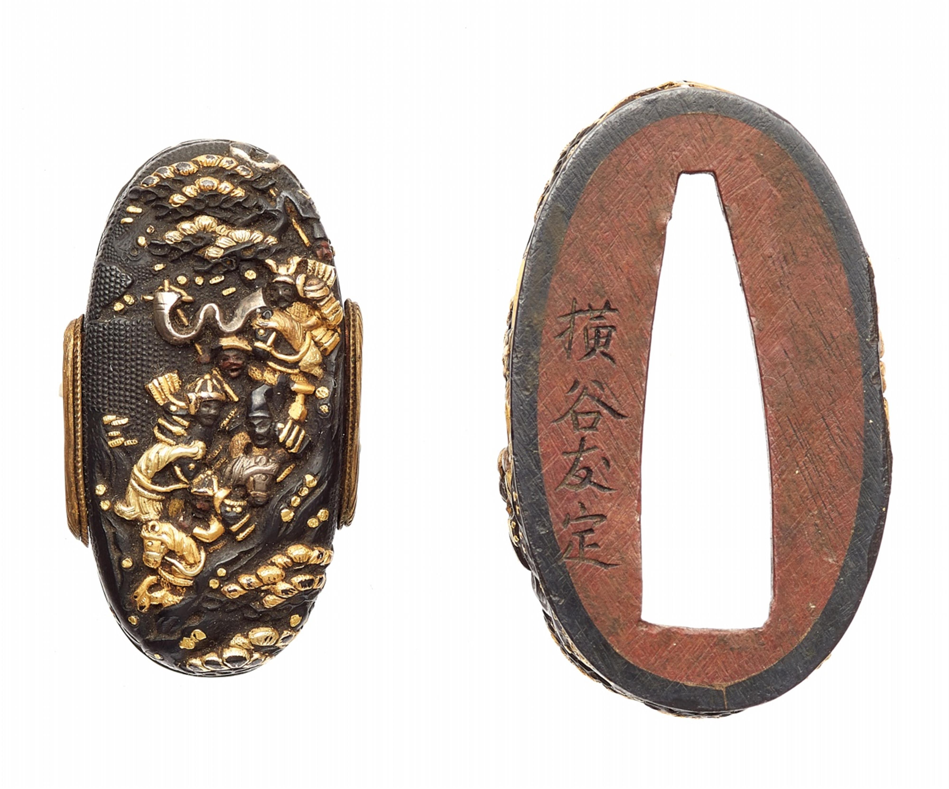 A shakudô fuchi-kashira. Edo. Mid-18th century - image-1