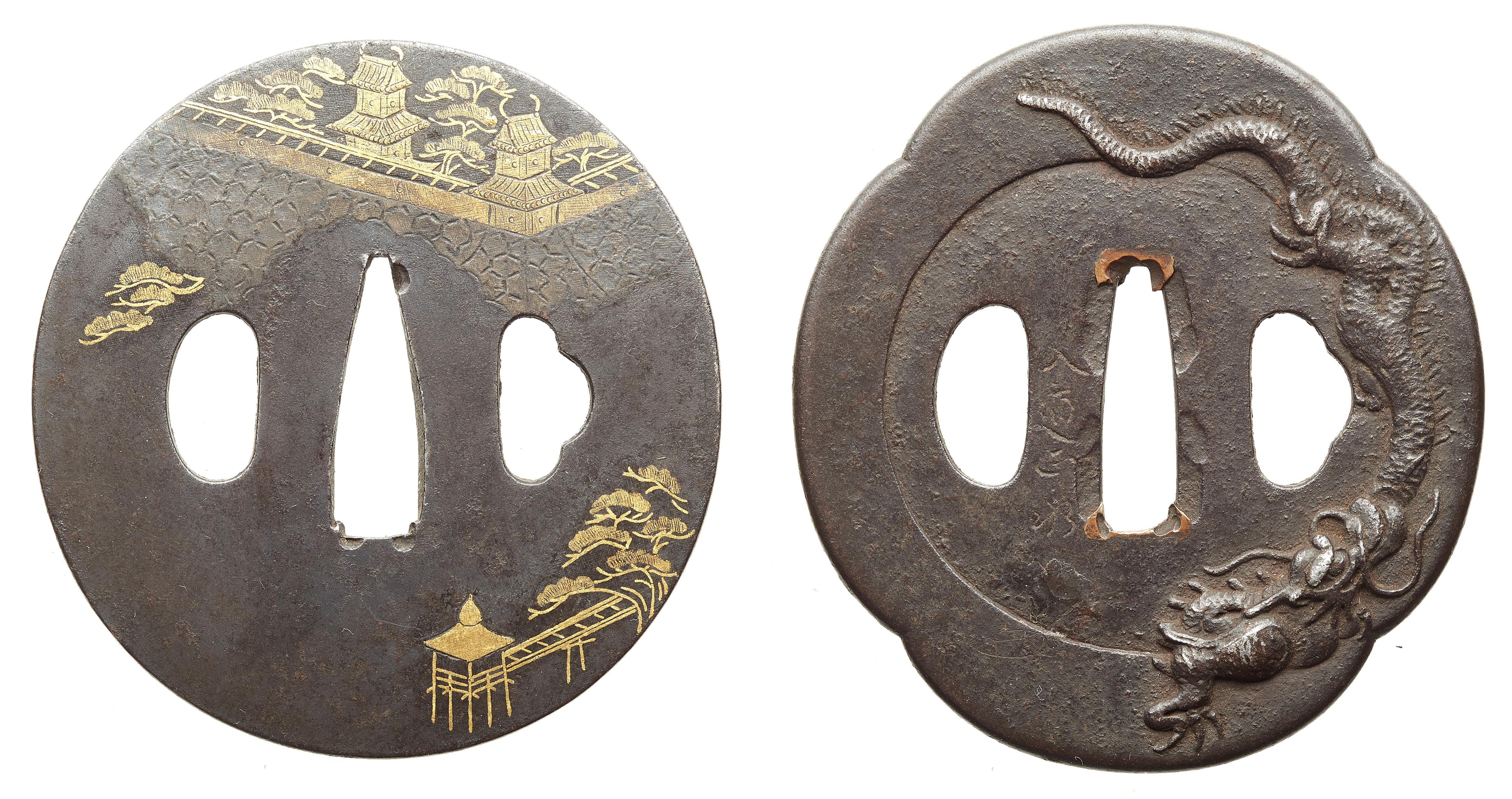 Vier tsuba. Eisen. 19. Jh. - image-1