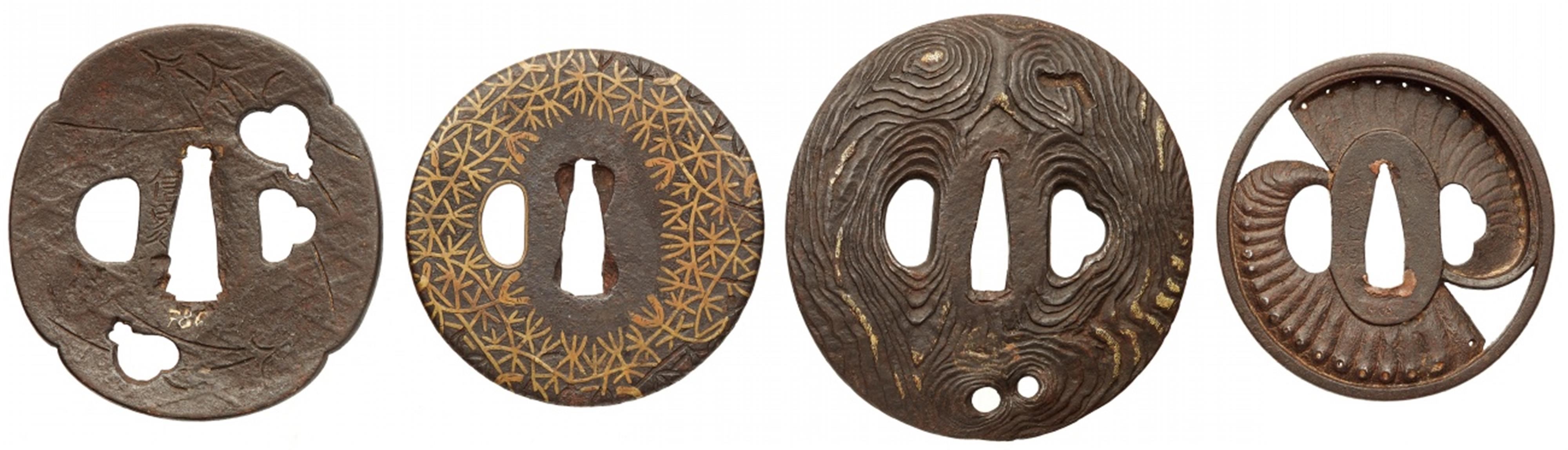 Four iron tsuba. Edo period - image-1