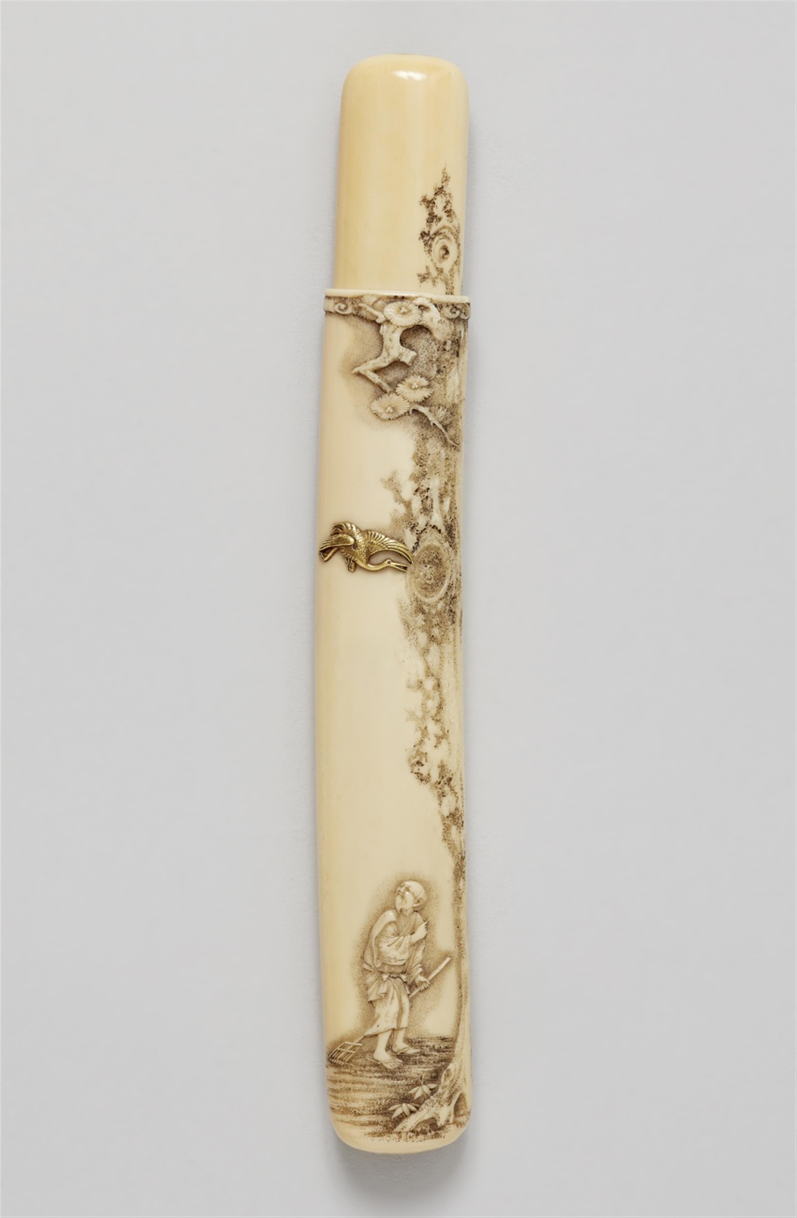 A walrus tusk kiseruzutsu. Late 19th century - image-1