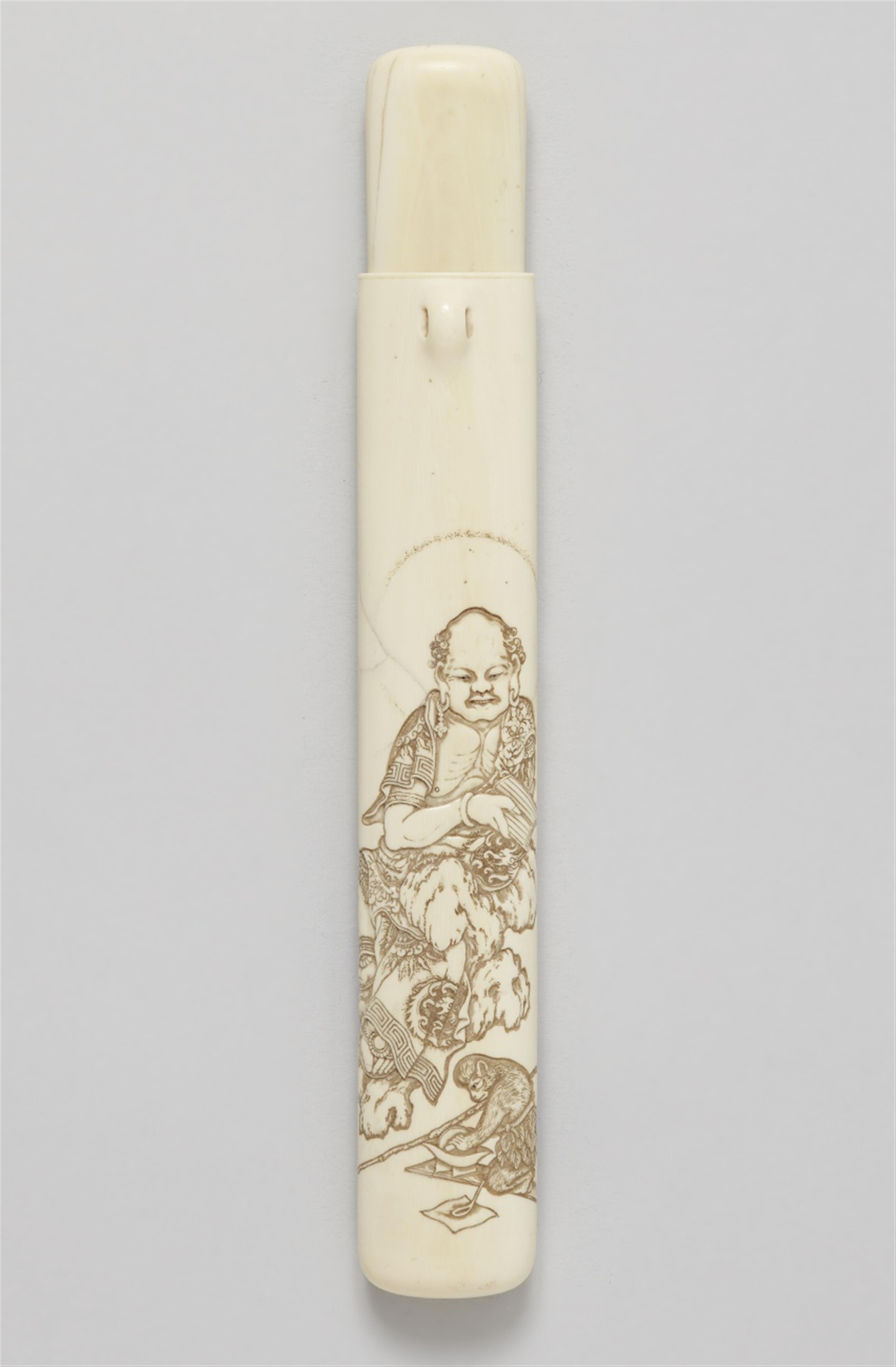 An ivory kiseruzutsu. Late 19th century - image-1