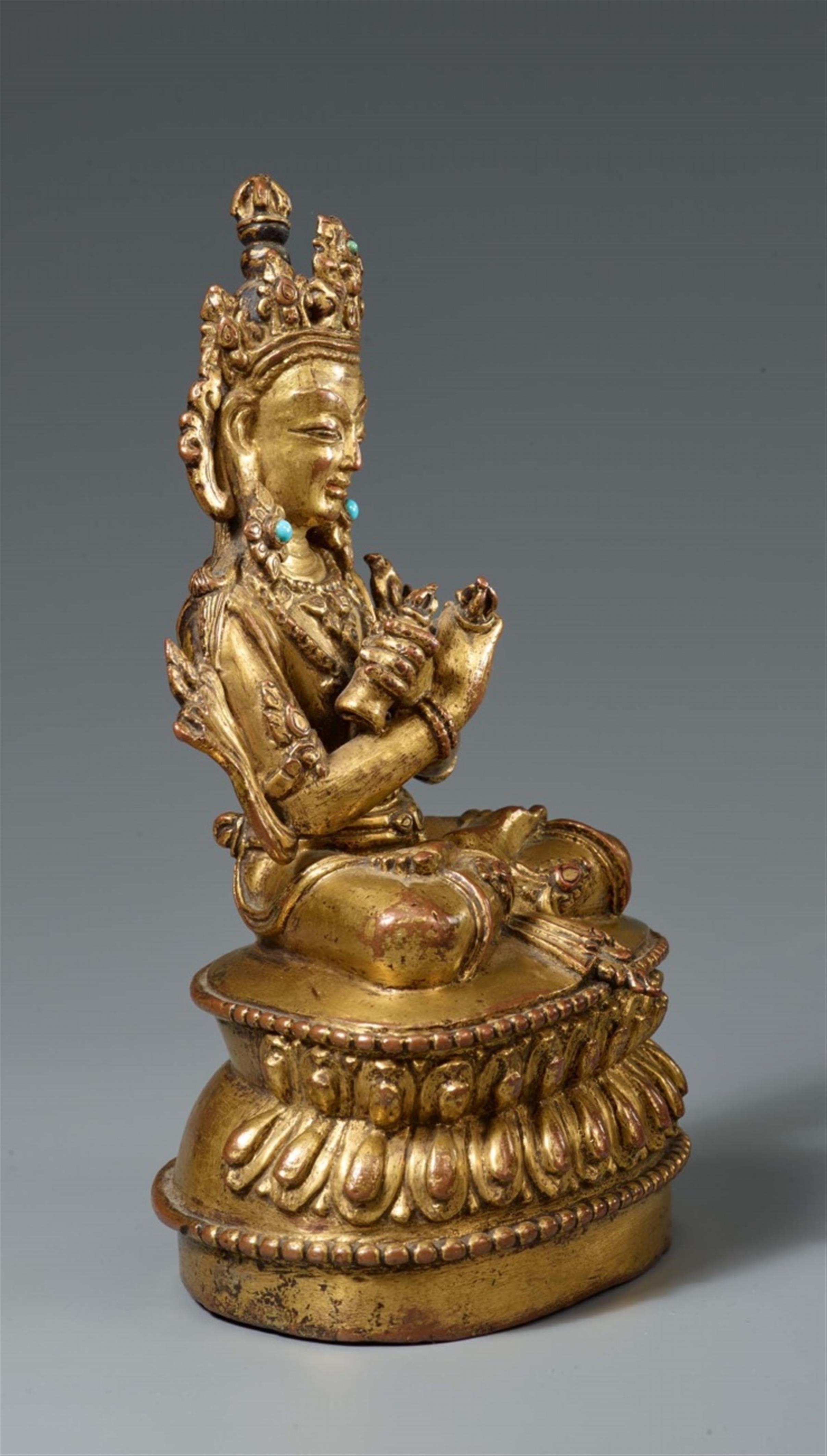 Vajradhara. Feuervergoldete Bronze. Tibet. 17./18. Jh. - image-2