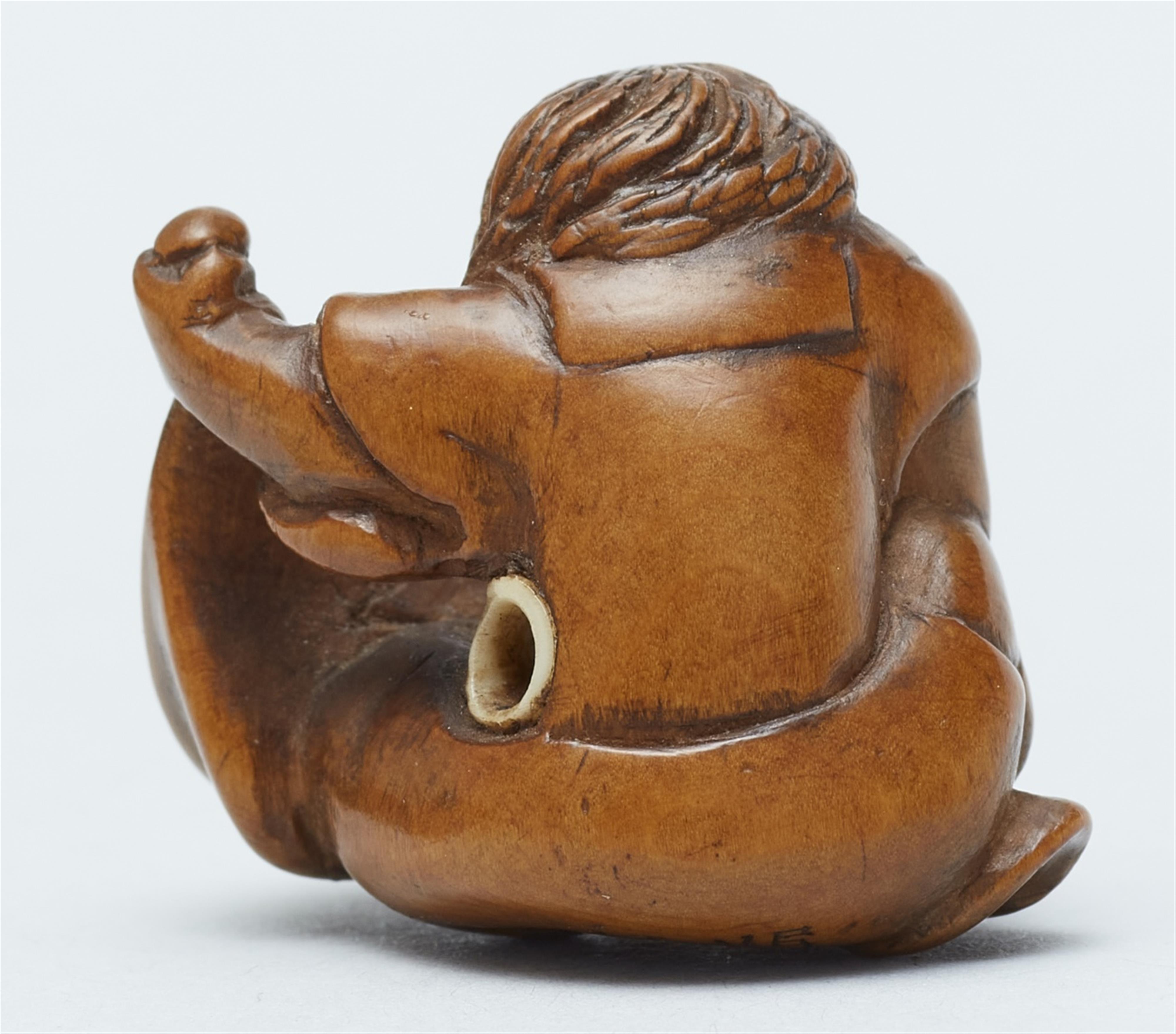 A boxwood netsuke of Yojo. 19th century - image-2