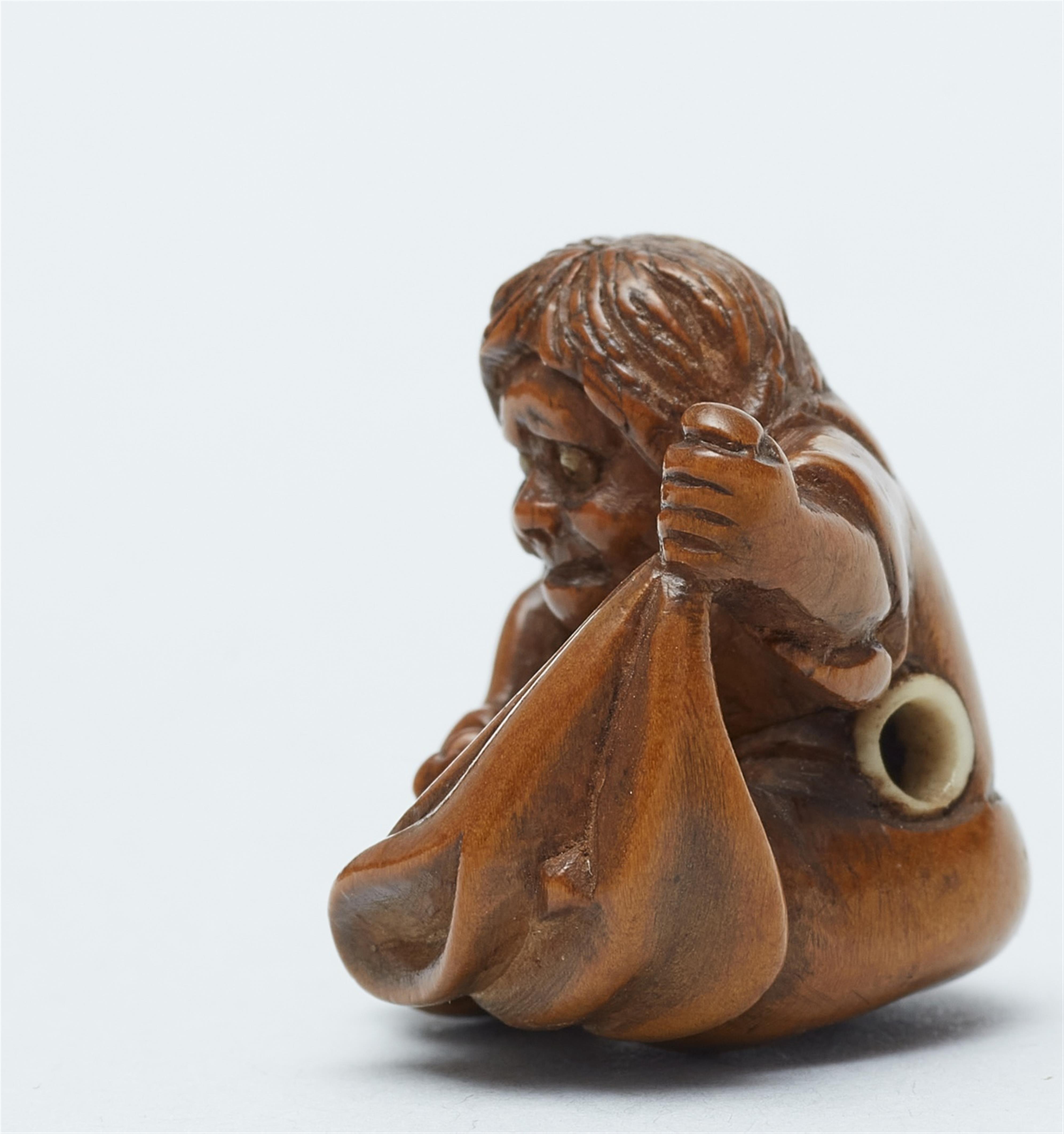 A boxwood netsuke of Yojo. 19th century - image-4