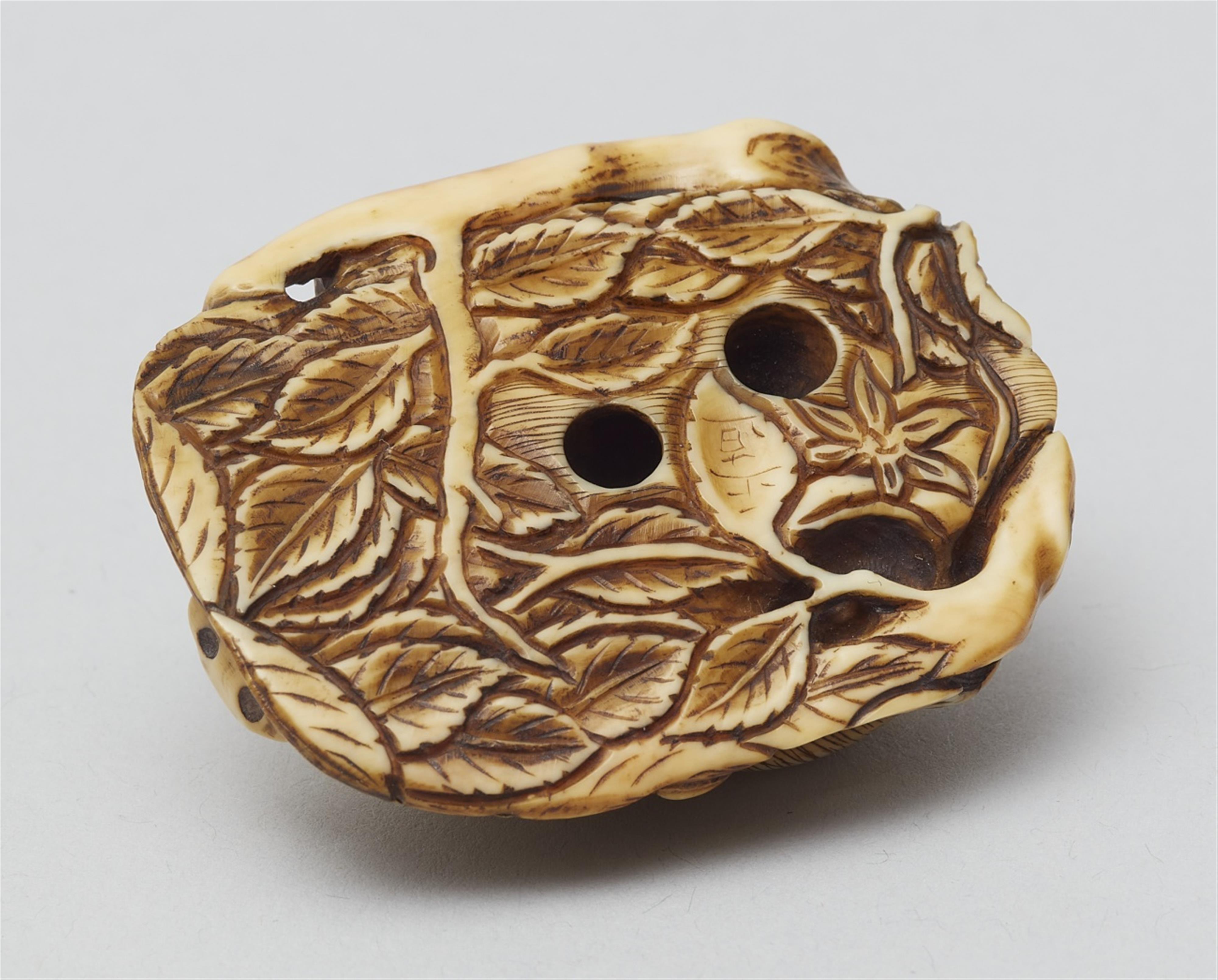 An ivory netsuke of a sleeping boar. Second half 19th century - image-5