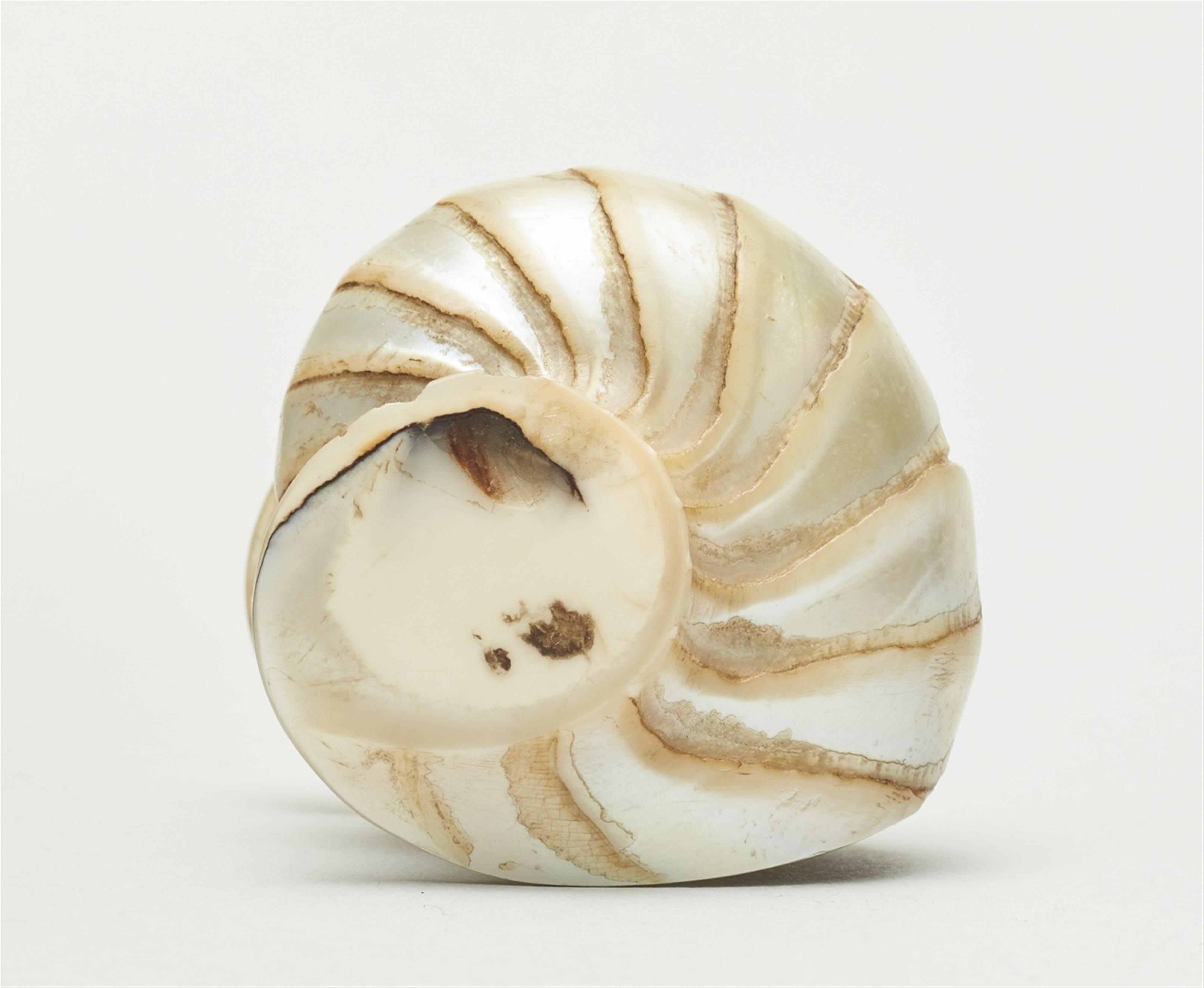 A nautilus shell netsuke of the inner core. Second half 19th century - image-4