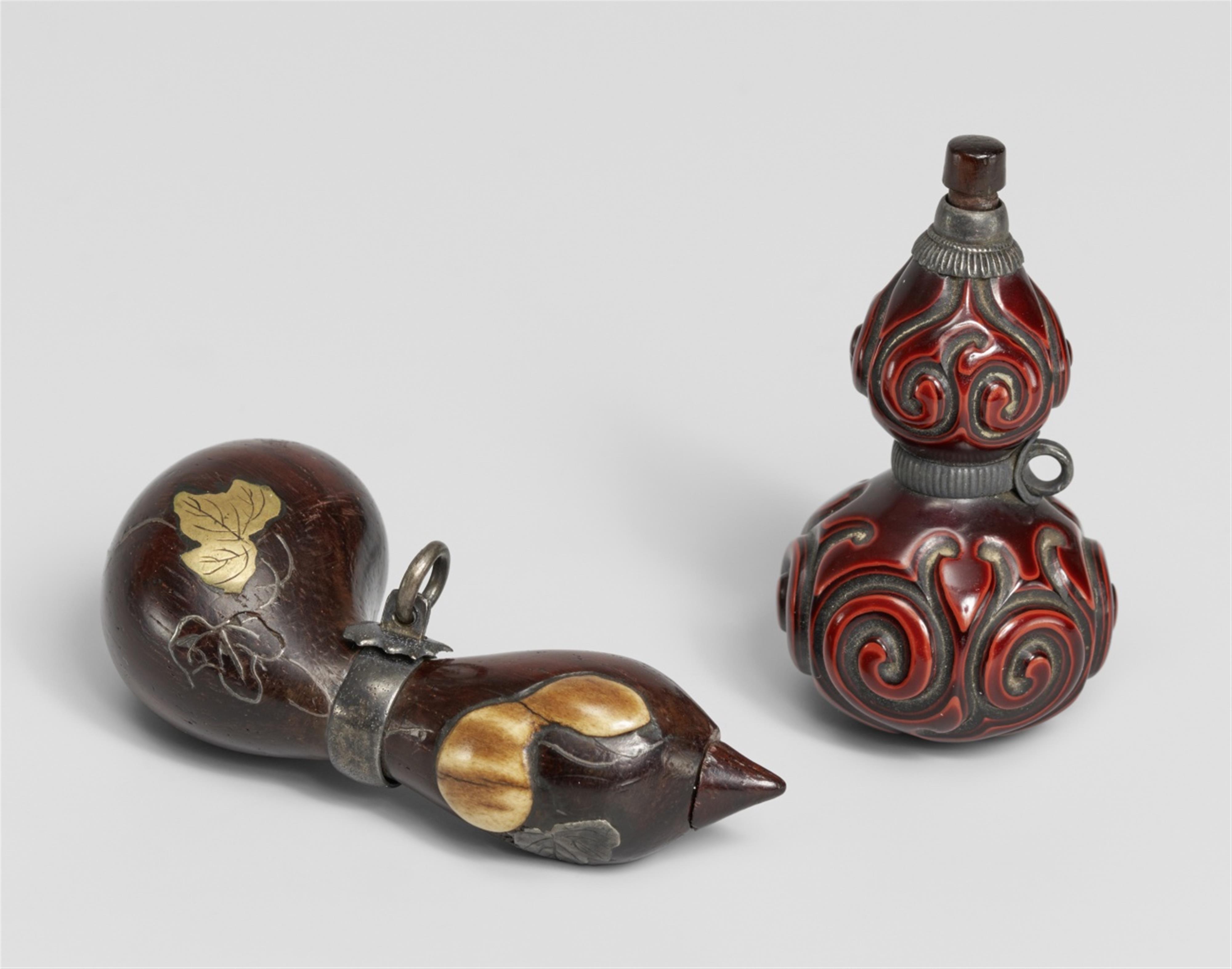 Two double gourd-shaped netsuke. 19th century - image-1