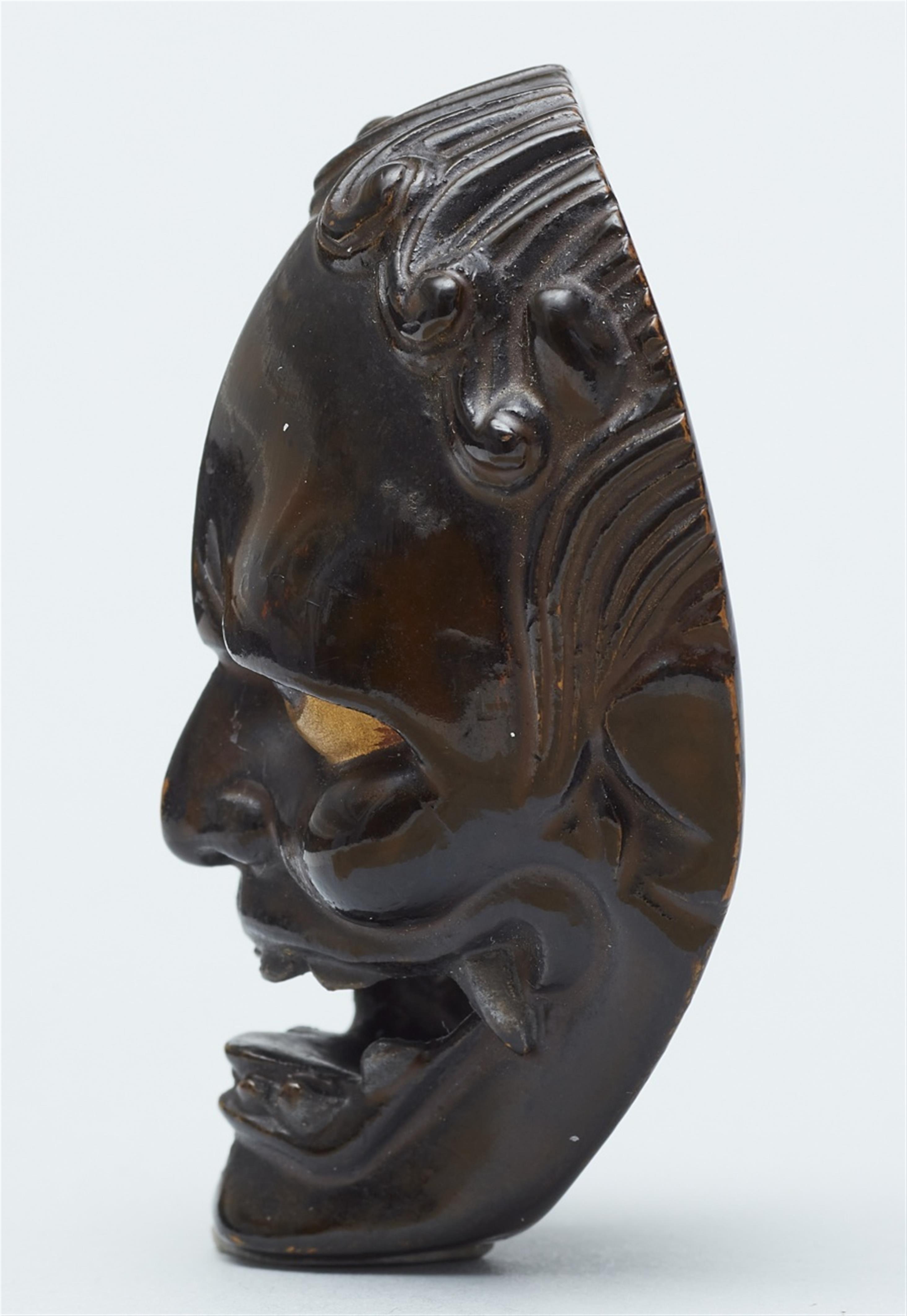 A wood and lacquer mask of a demon. Second half 19th century - image-4