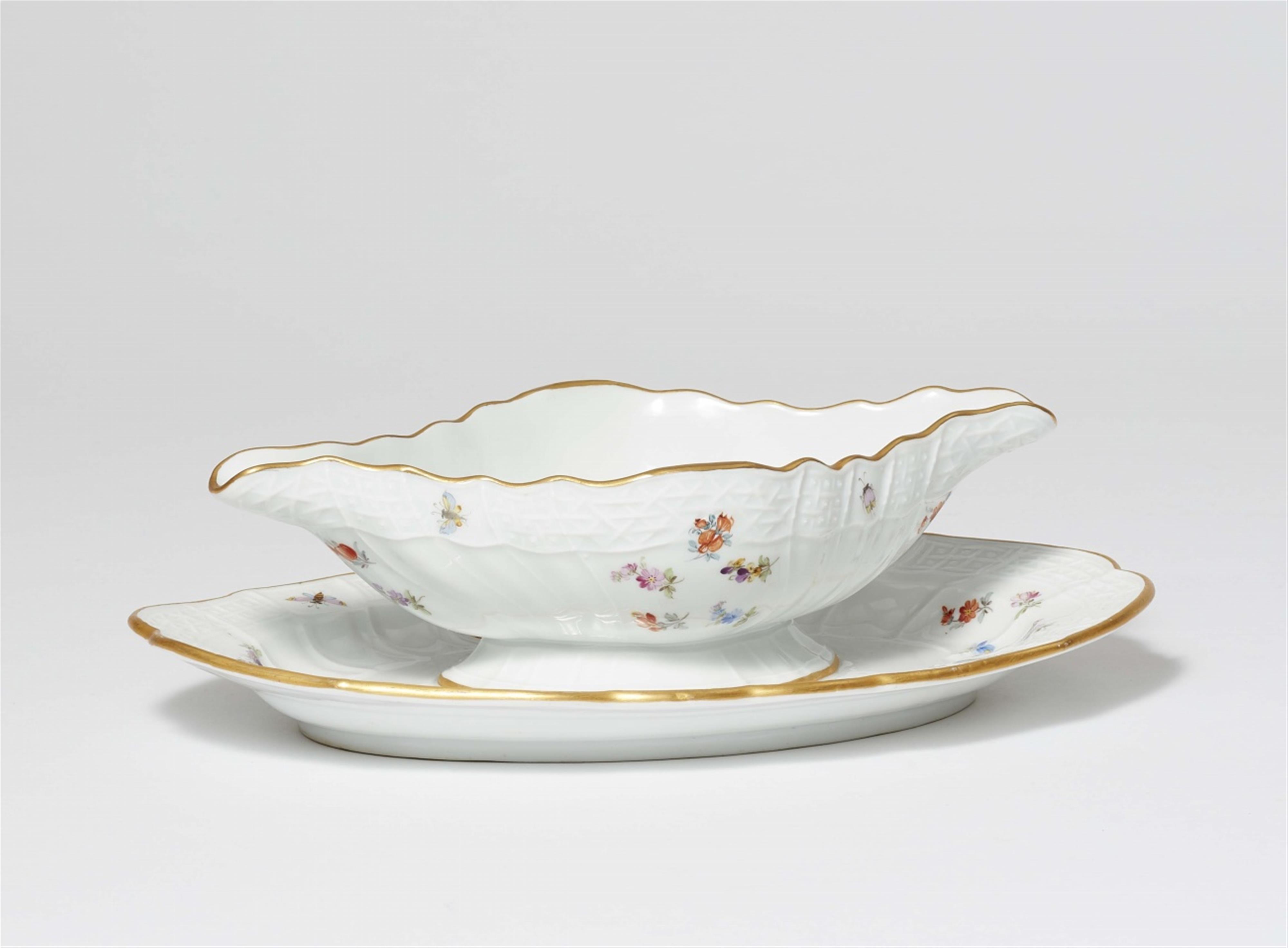 A Meissen porcelain sauce boat from a dinner service for Wilhelm II - image-1