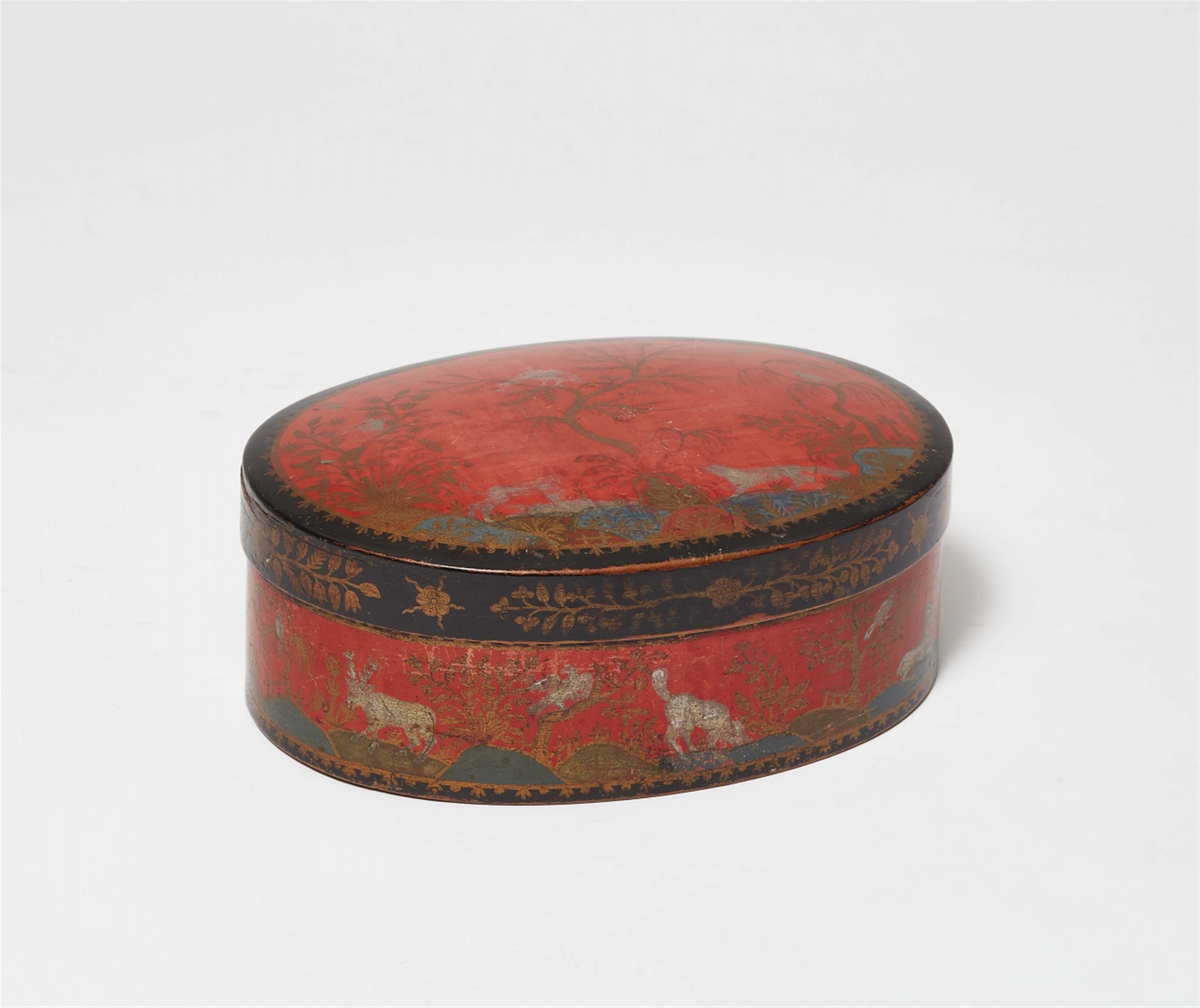 A rare lacquered box decorated with animals - image-1