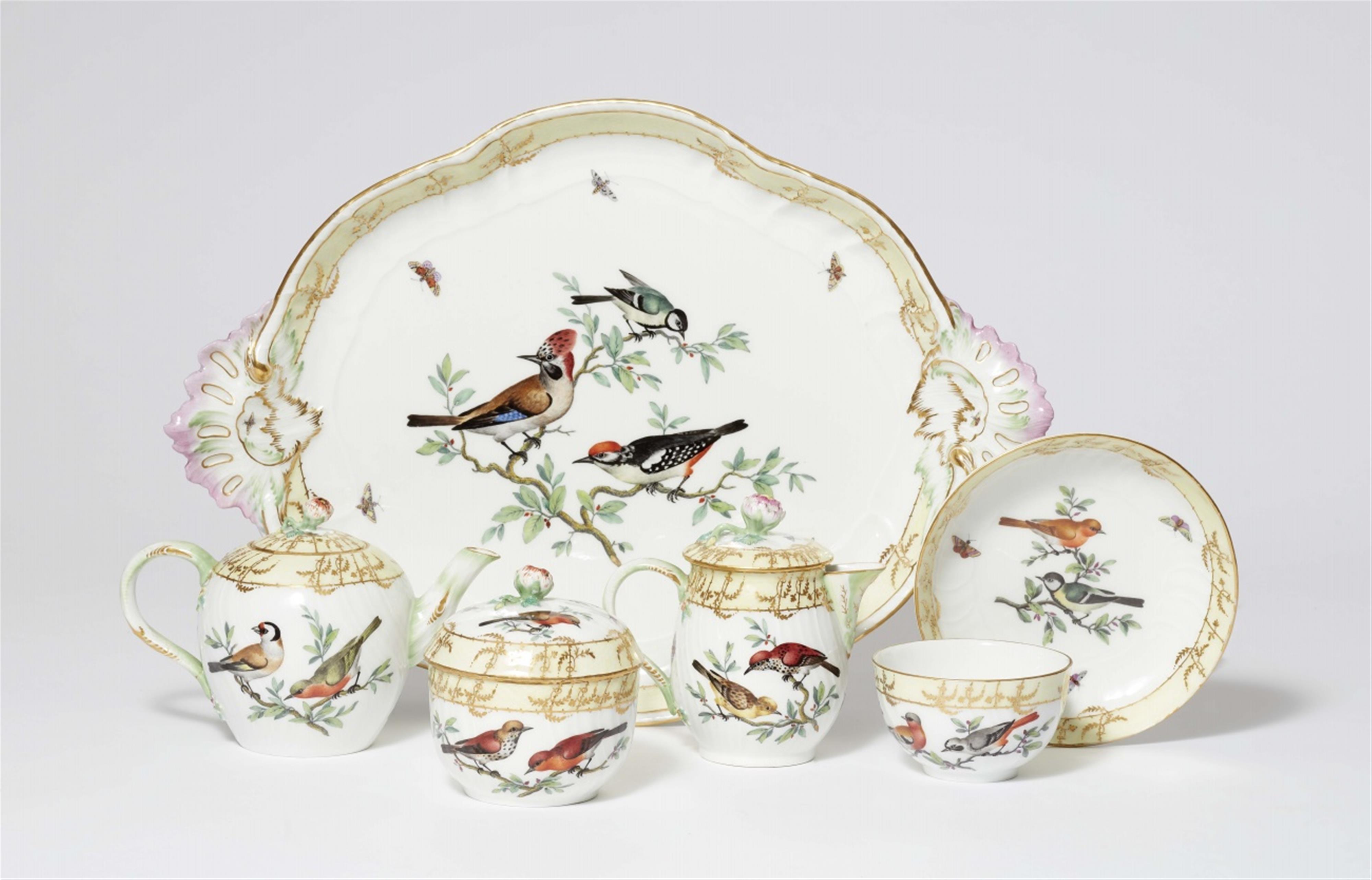 A Berlin KPM porcelain solitaire with bird decoration - image-1