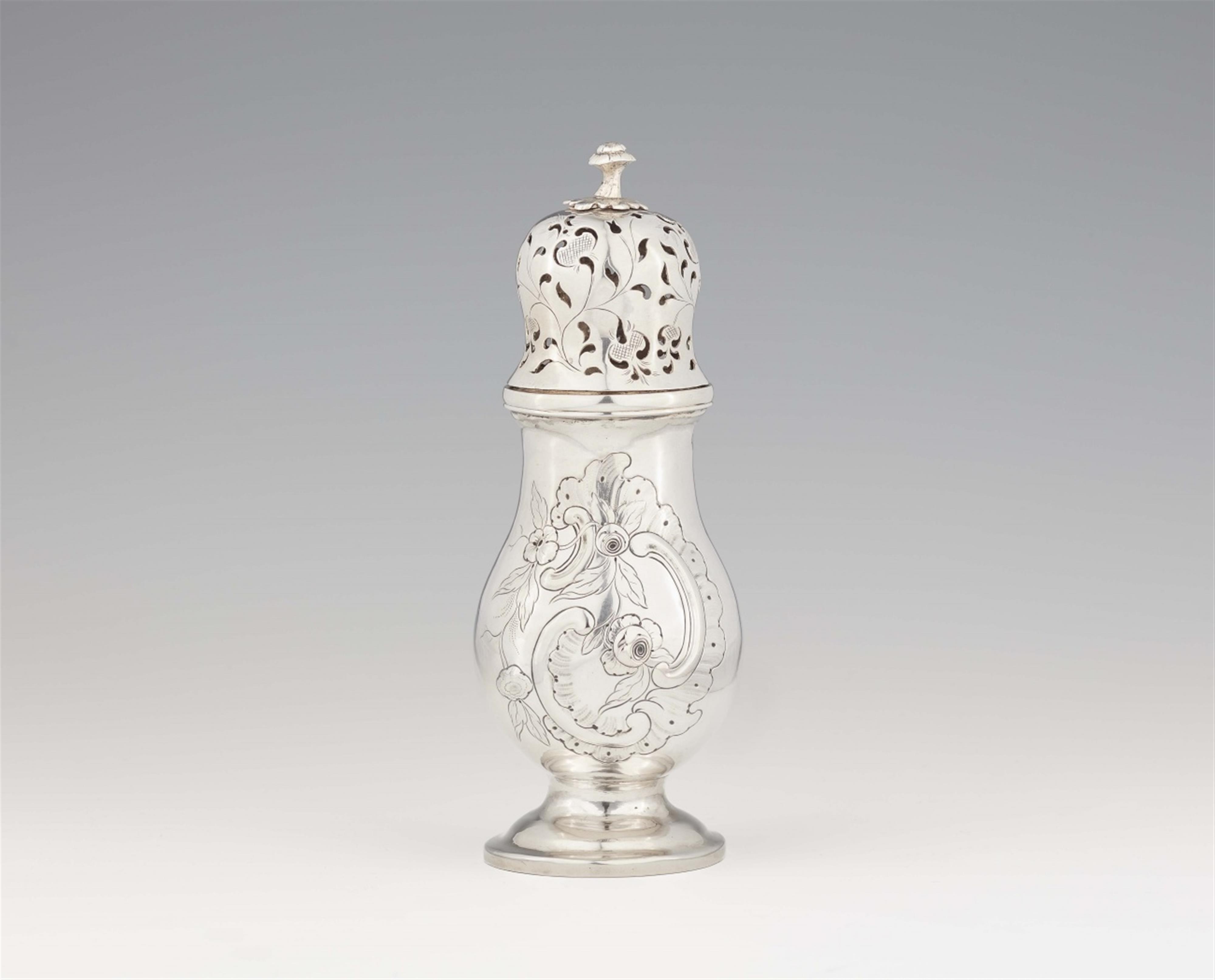 A Rococo silver sugar caster - image-1