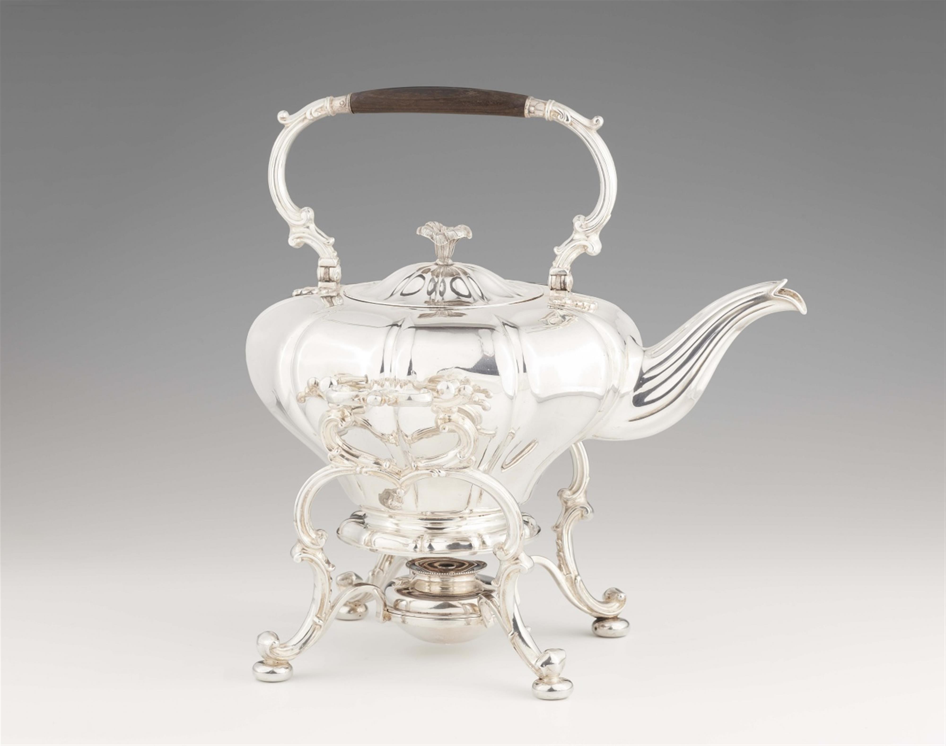 A Berlin silver teapot and rechaud - image-1