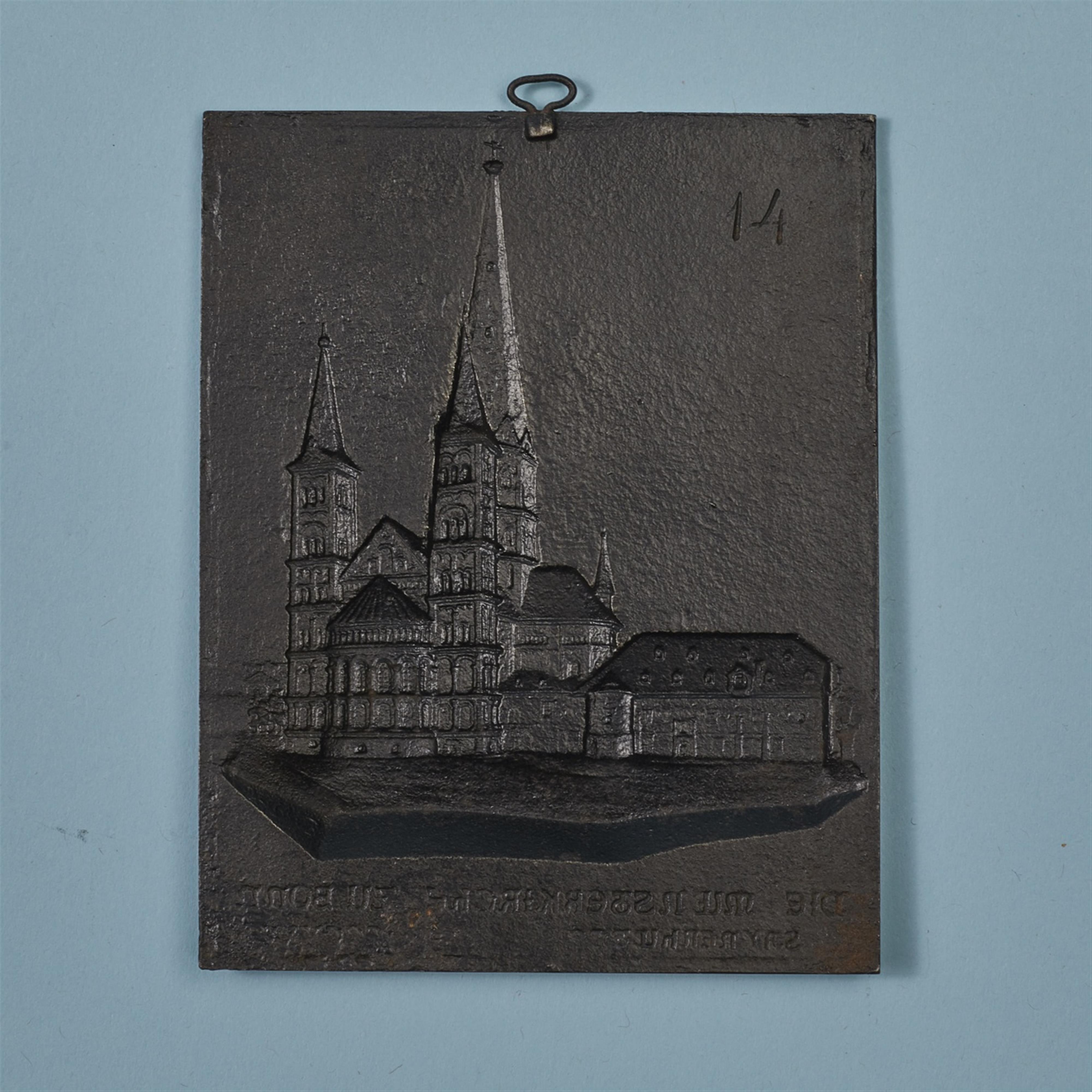 A cast iron New Year's plaque “Die Muensterkirche zu Bonn” - image-2