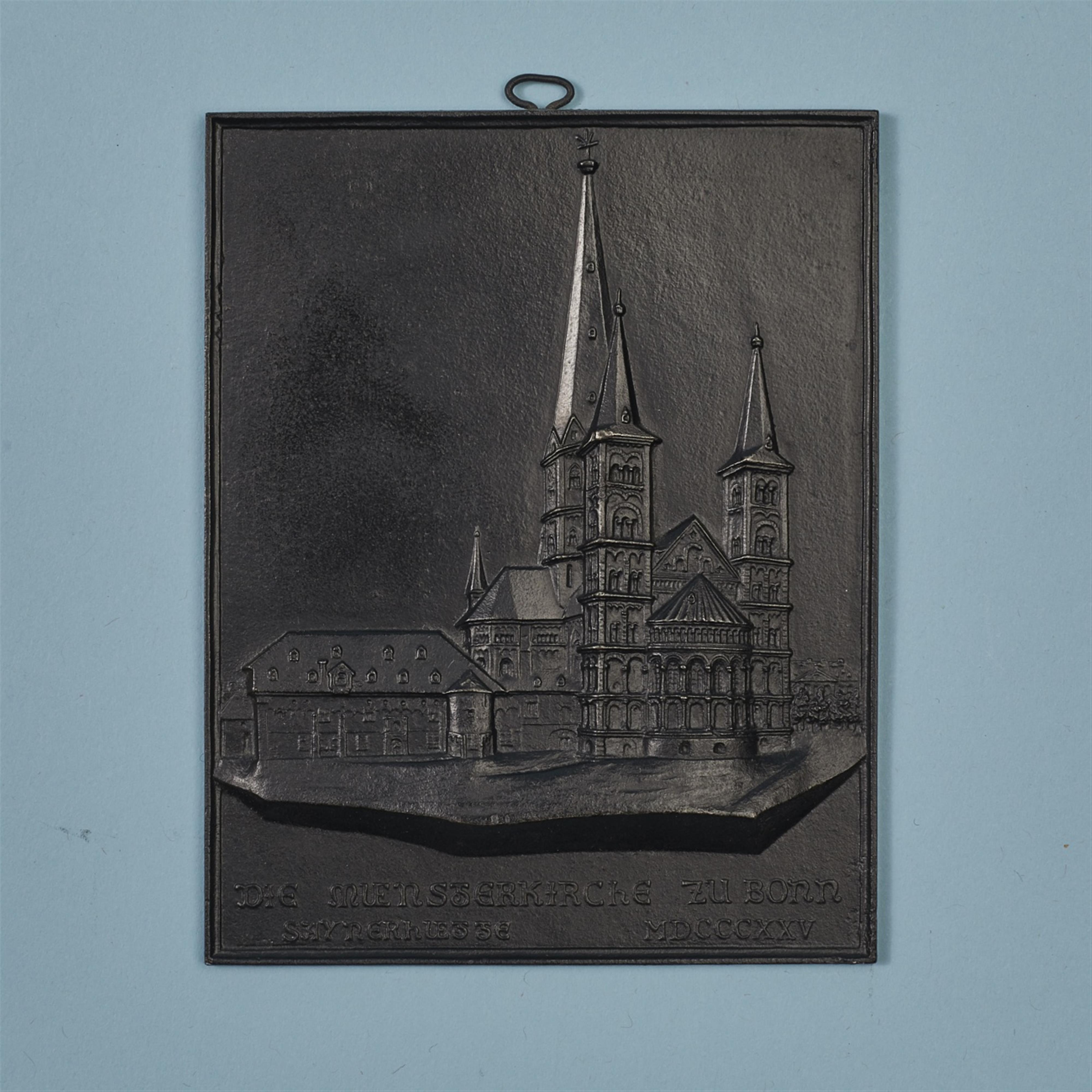 A cast iron New Year's plaque “Die Muensterkirche zu Bonn” - image-1