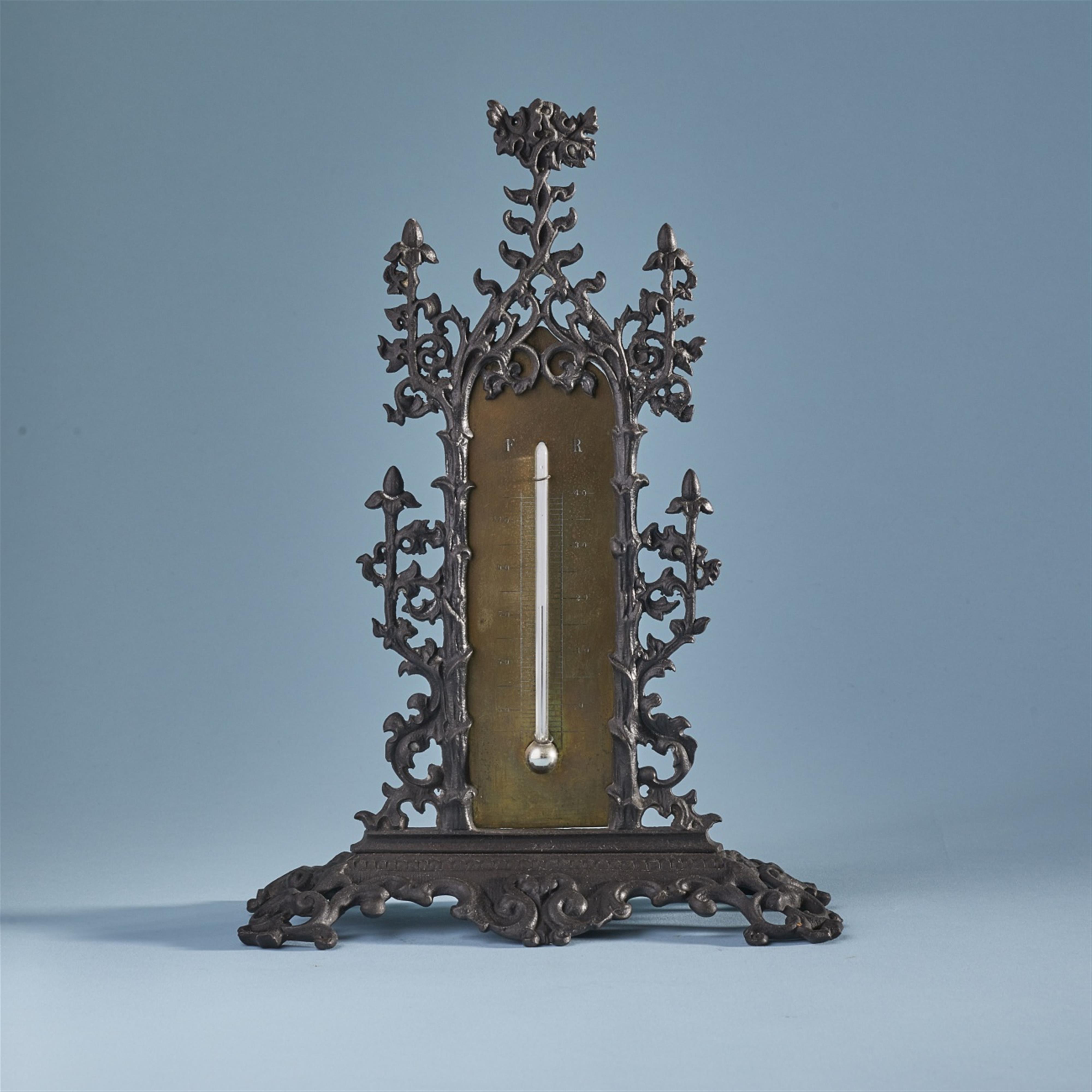 A thermometer in a Gothic Revival cast iron surround - image-1