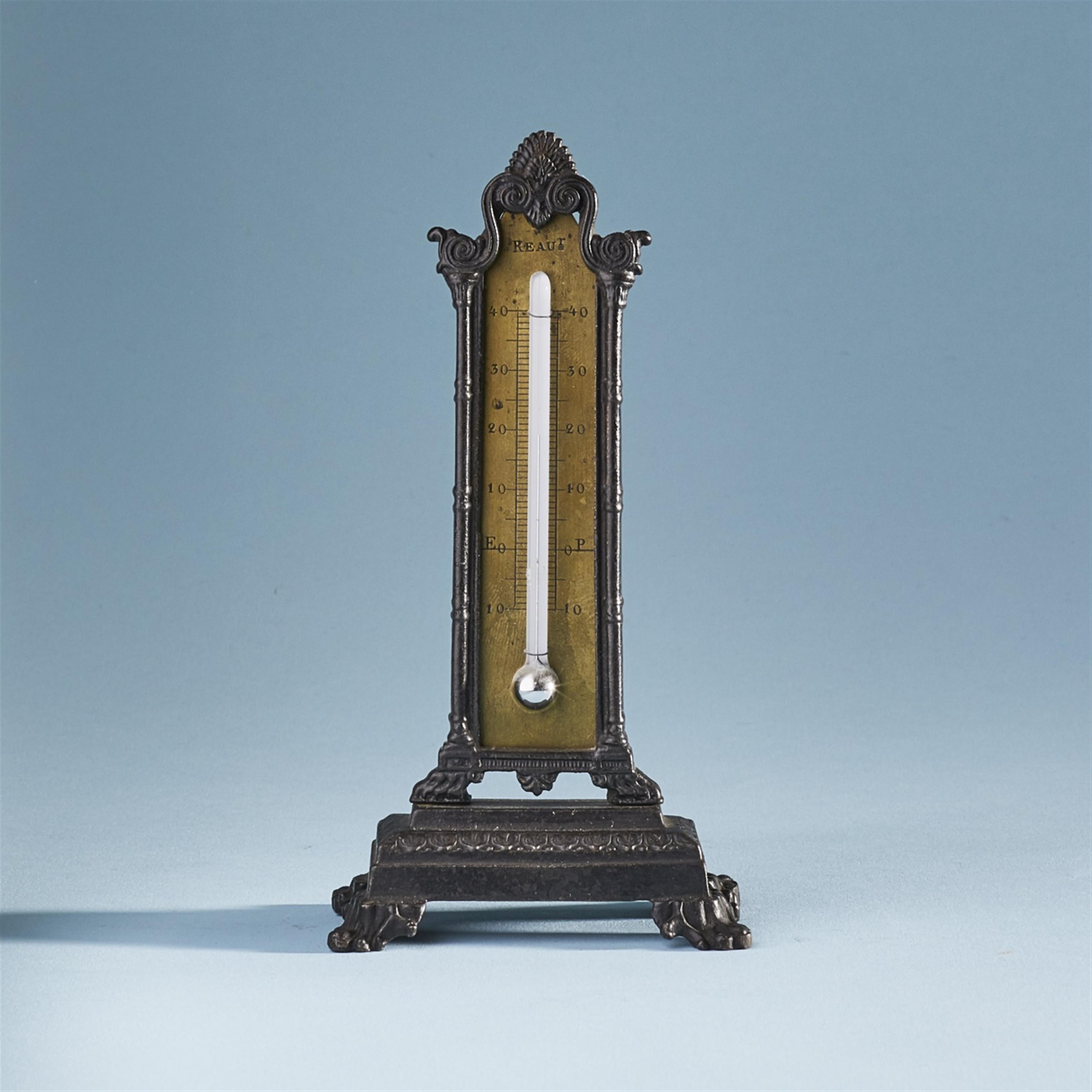 A small thermometer in a Gothic Revival cast iron surround - image-1