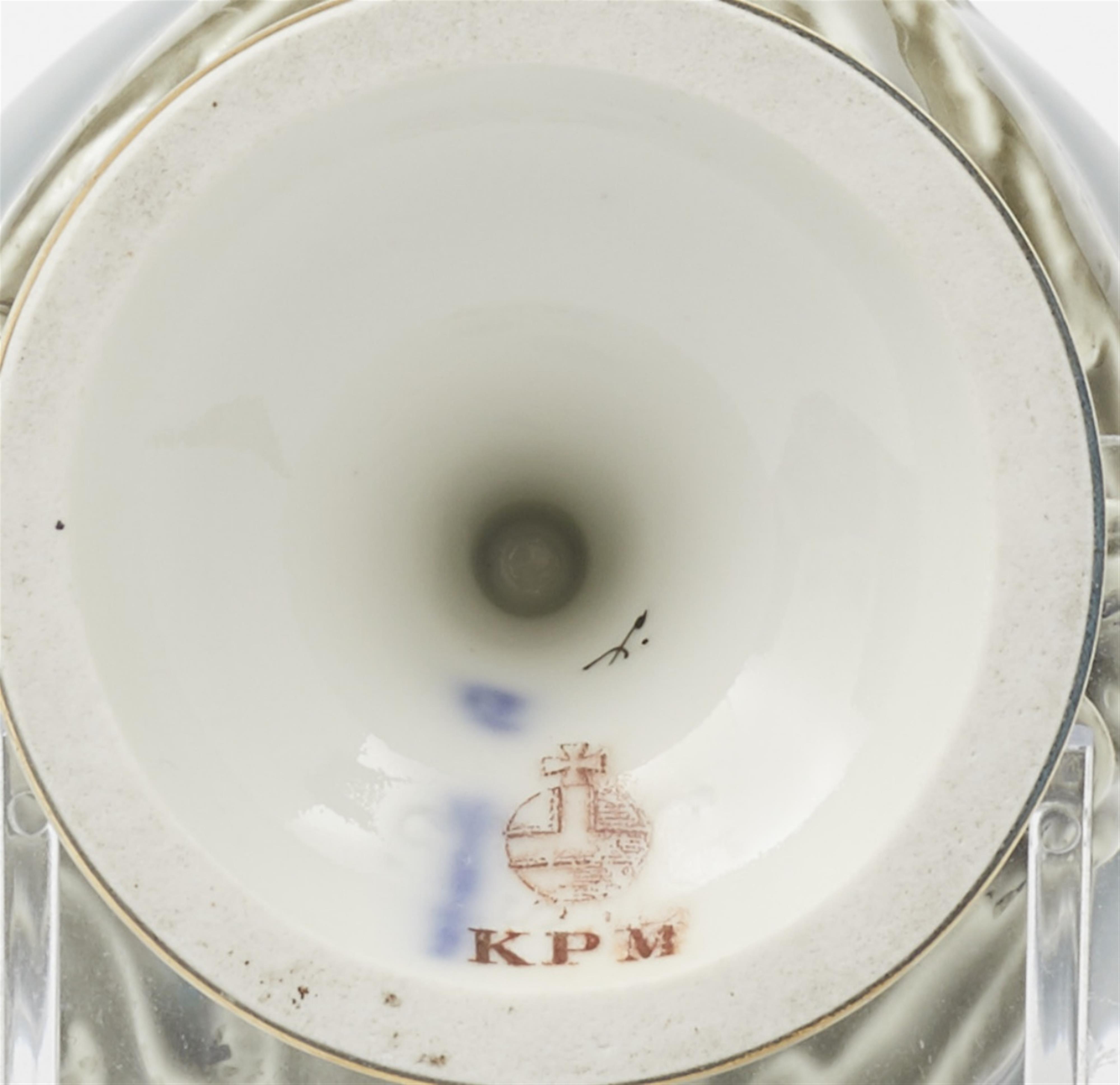 A Berlin KPM porcelain vase with ram's head decoration - image-2