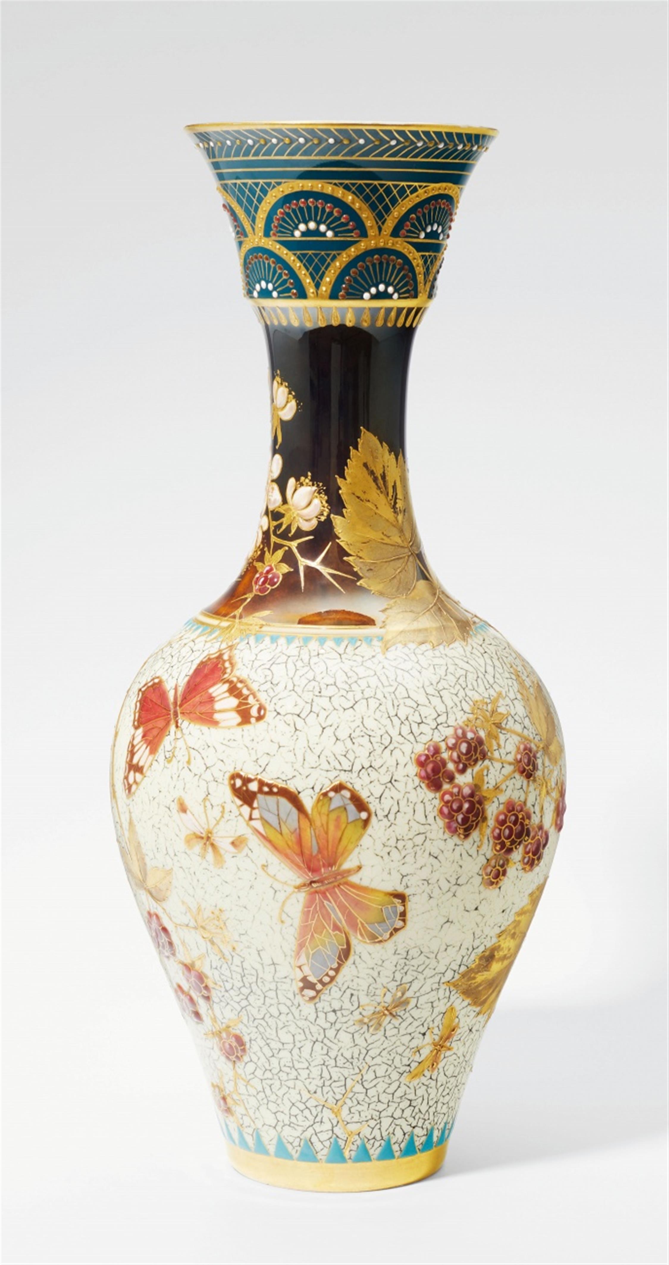 A rare Berlin KPM porcelain vase with tiered decoration - image-1