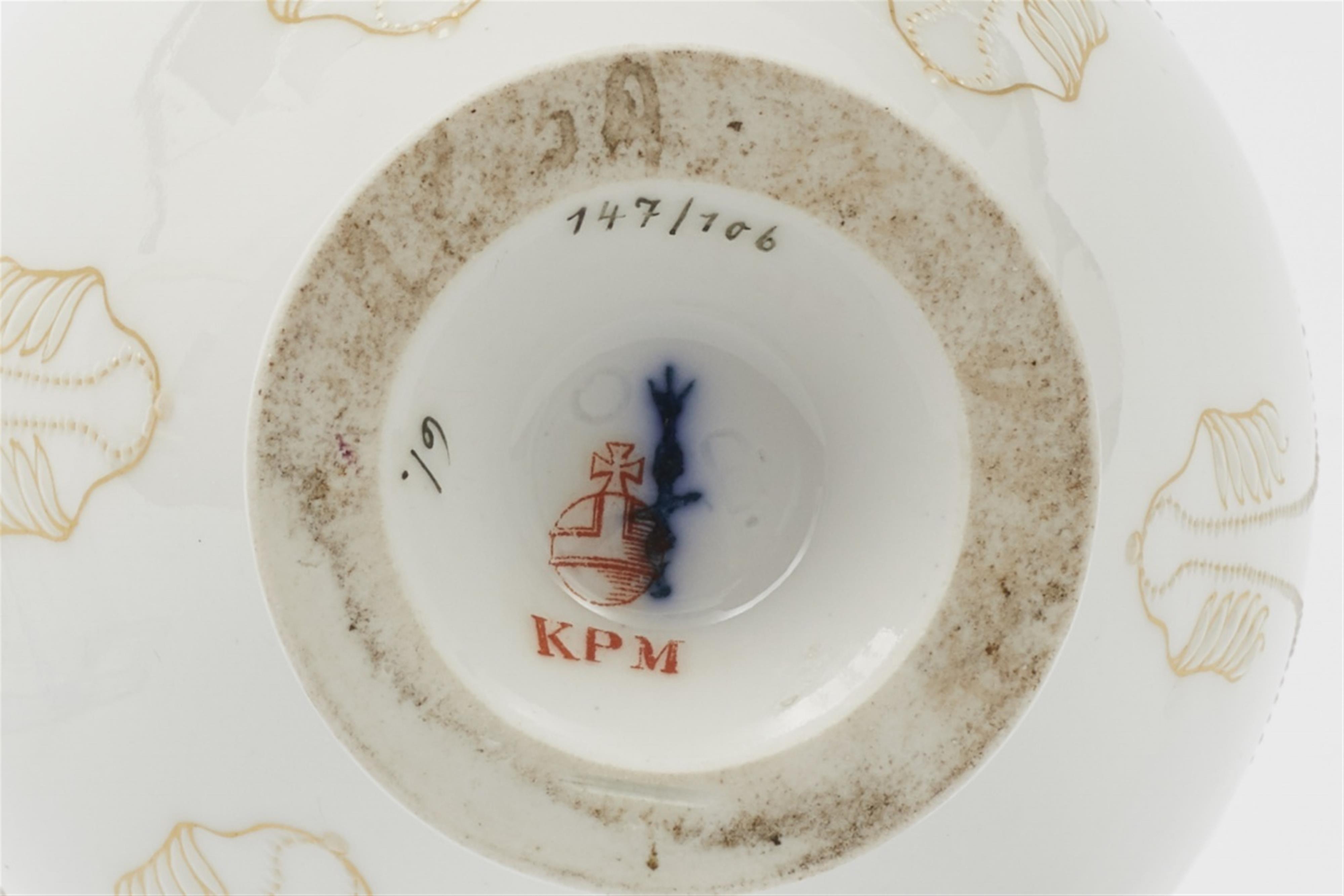 A Berlin KPM porcelain vase with Oriental style relief decoration - image-2