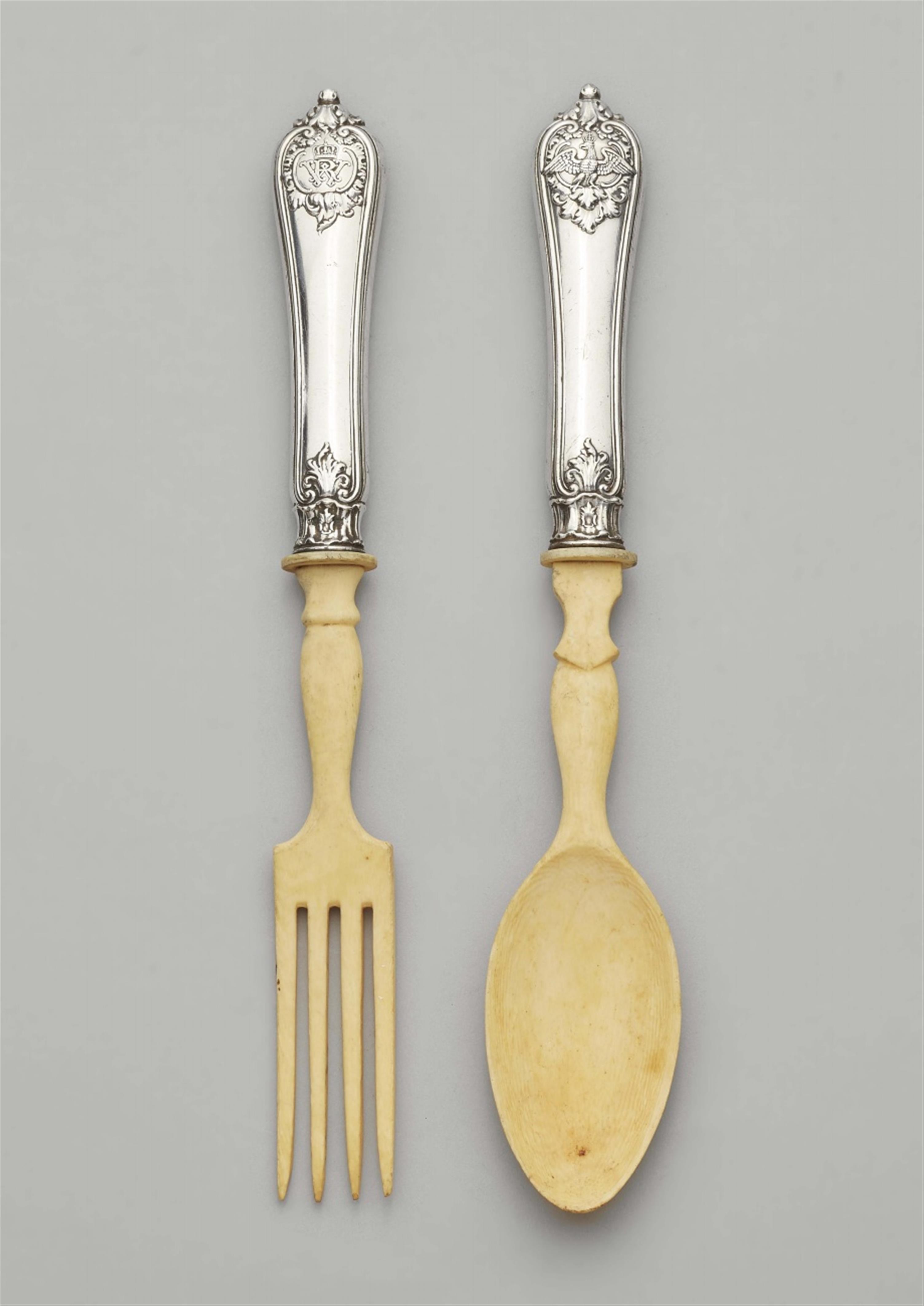 A set of silver salad cutlery made for Emperor Wilhelm II - image-1