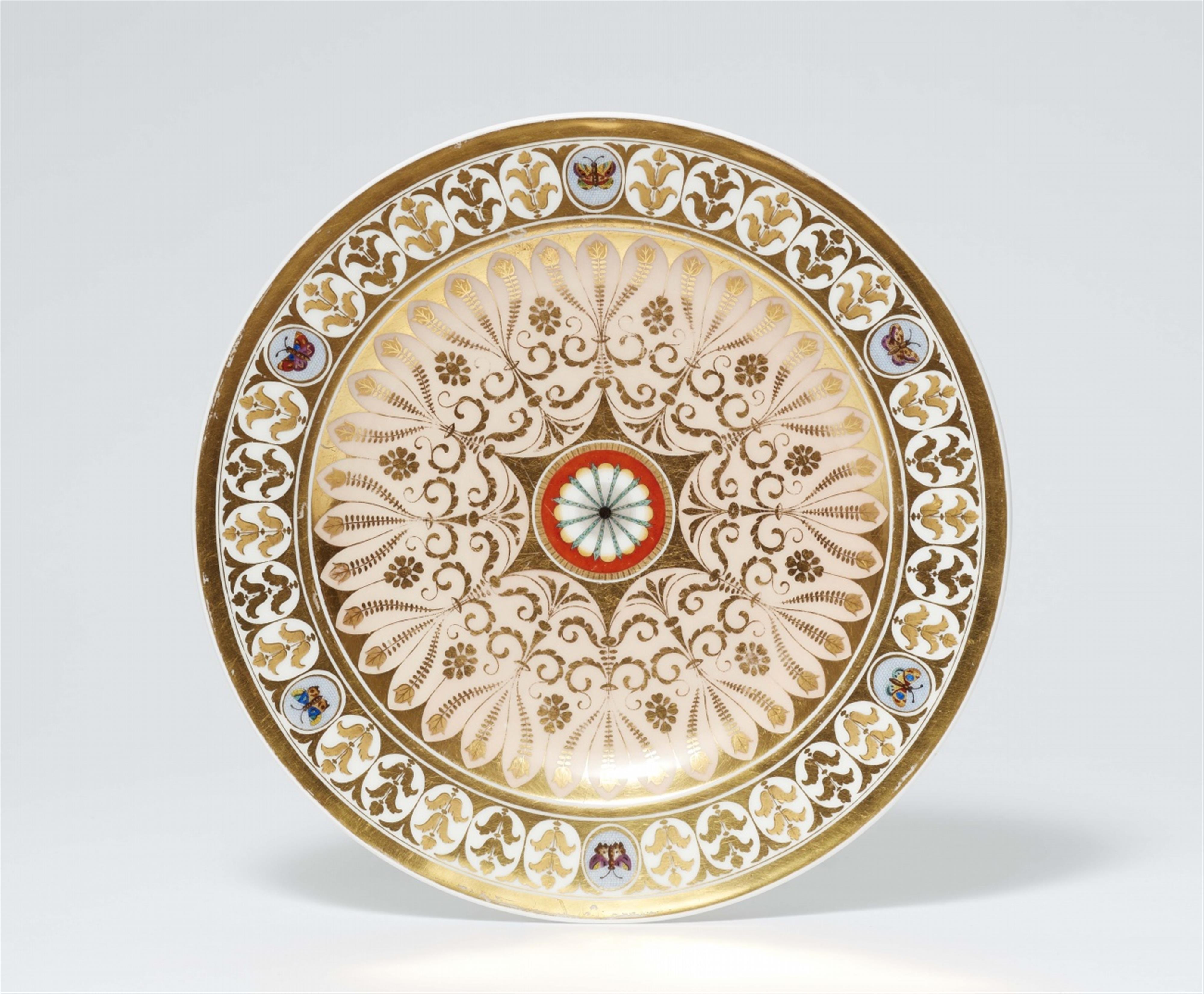 A Berlin KPM porcelain dessert plate with micromosaic decor - image-1
