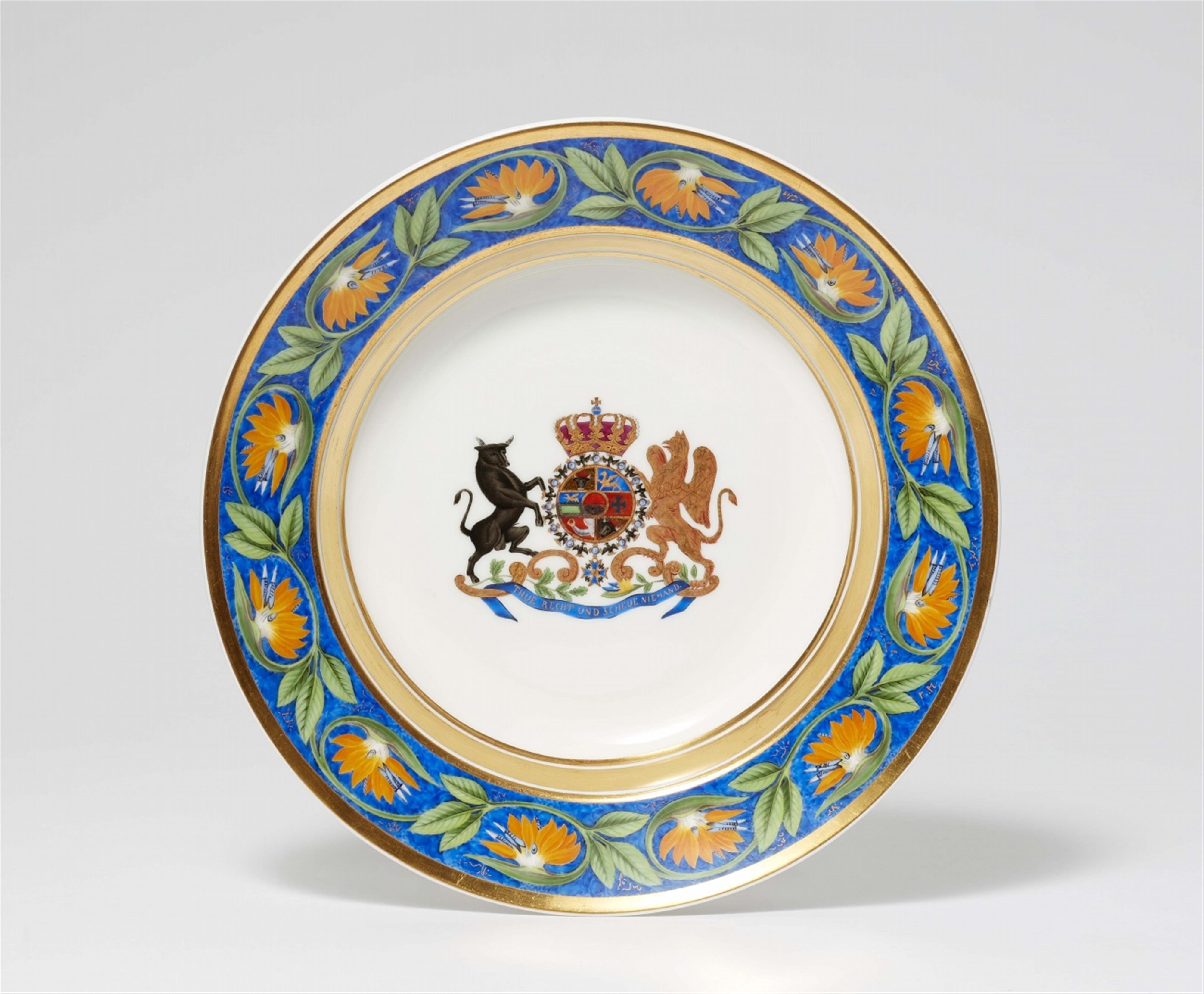 A Berlin KPM porcelain bowl from the dinner service for Grand Duke Georg Friedrich von Mecklenburg-Strelitz - image-1