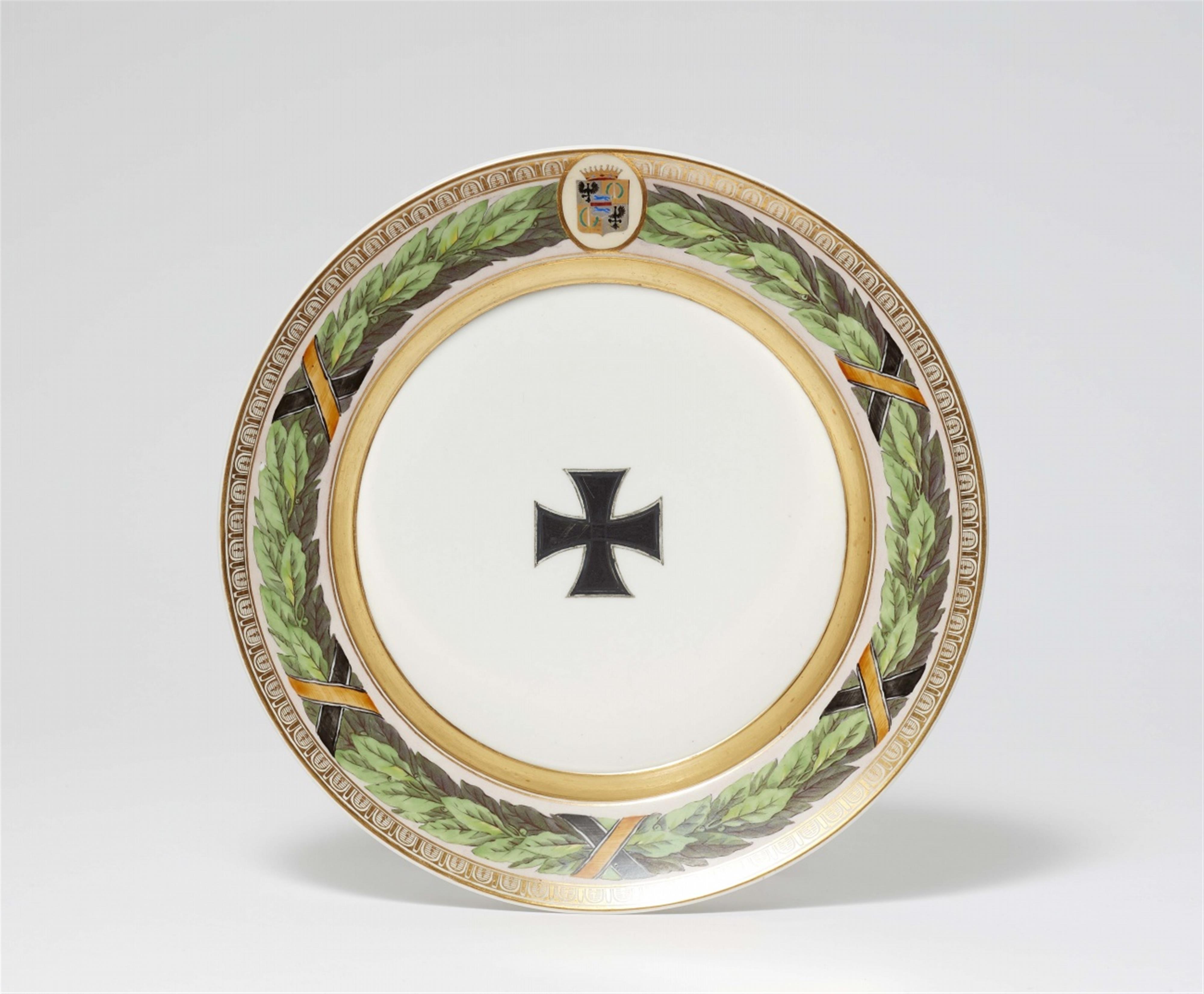 A Berlin KPM porcelain dinner plate from the service for General Kleist von Nollendorf - image-1