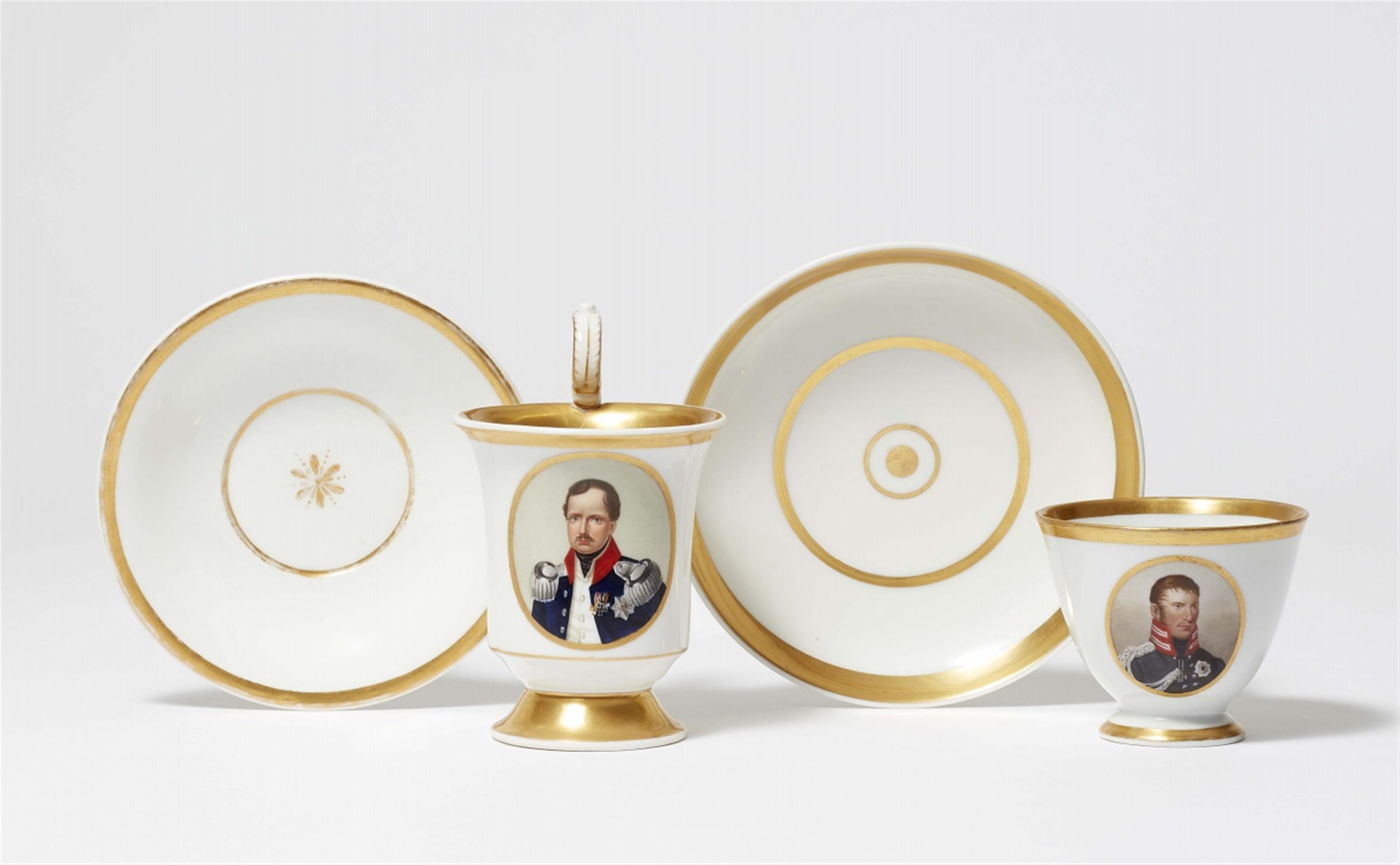 Two Berlin KPM porcelain portrait cups - image-1