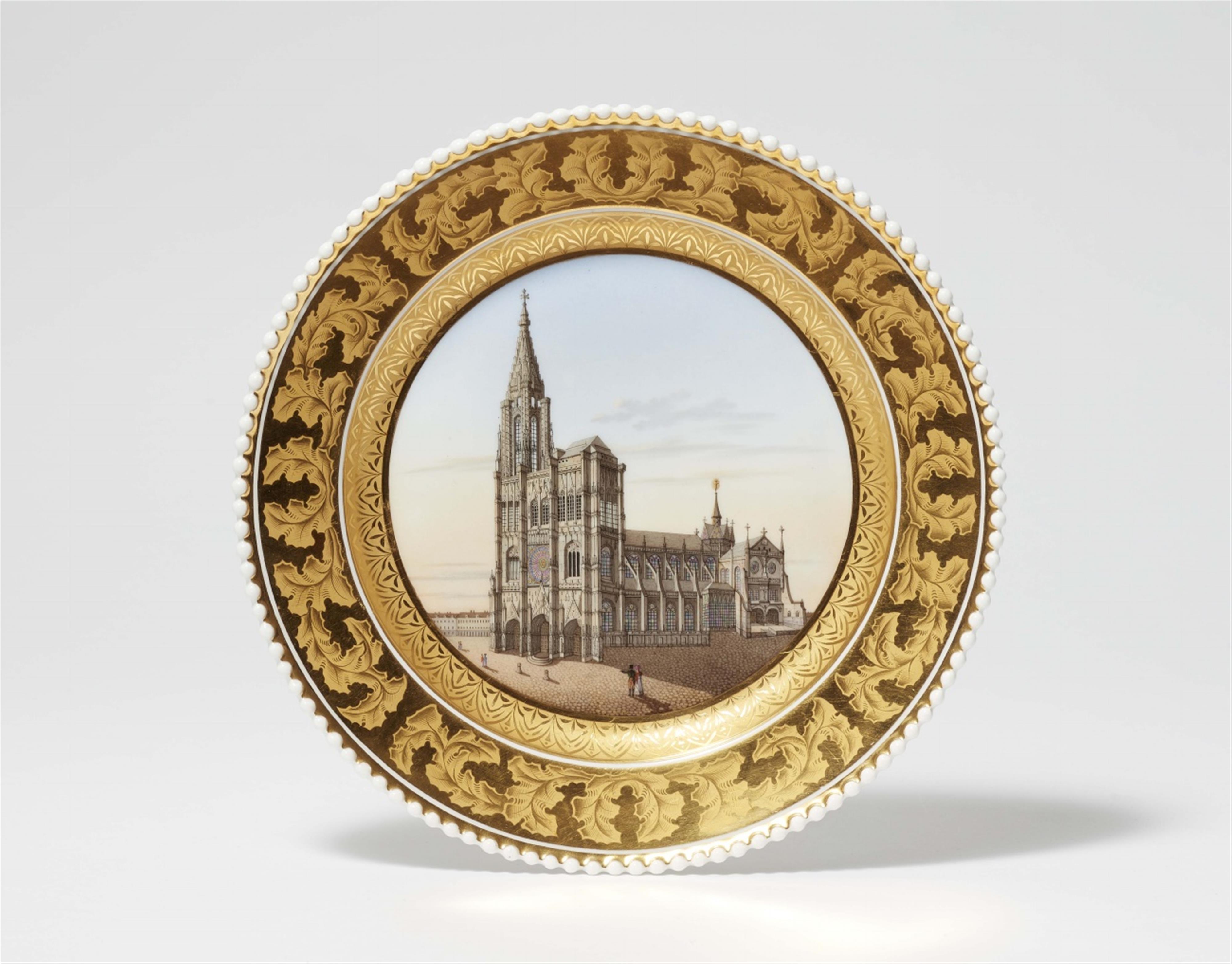 A Berlin KPM porcelain dessert plate from the wedding service for Princess Charlotte of Prussia - image-1