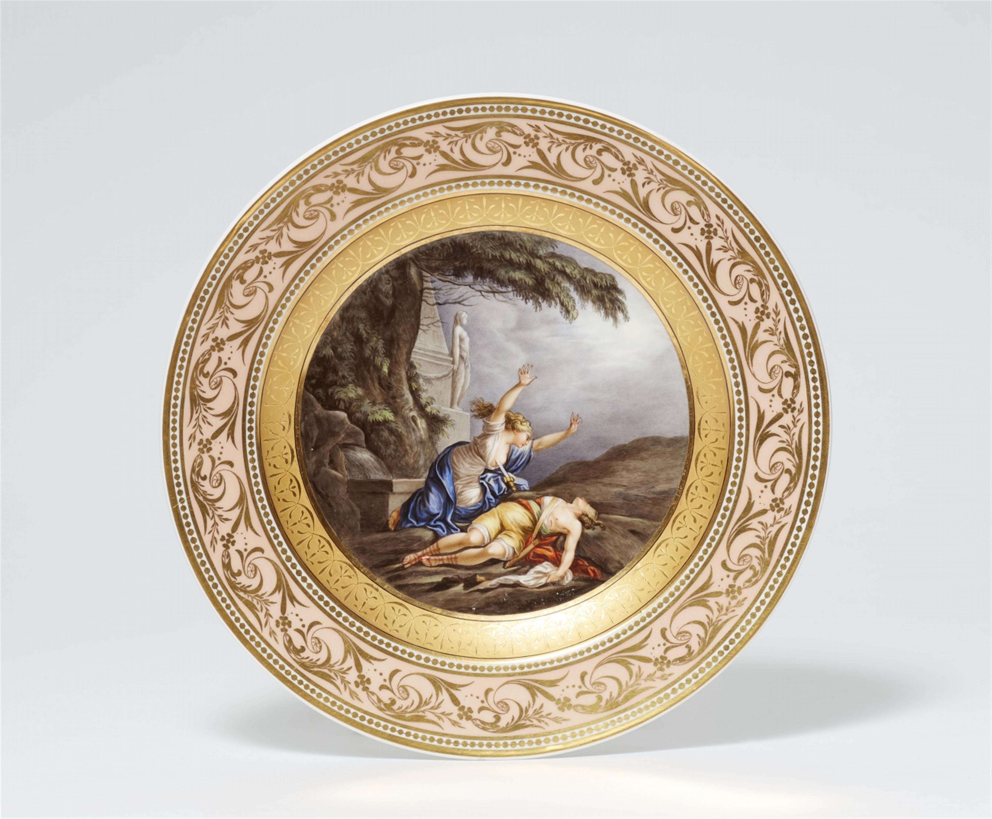 A Berlin KPM porcelain dessert plate with Pyramus and Thisbe - image-1