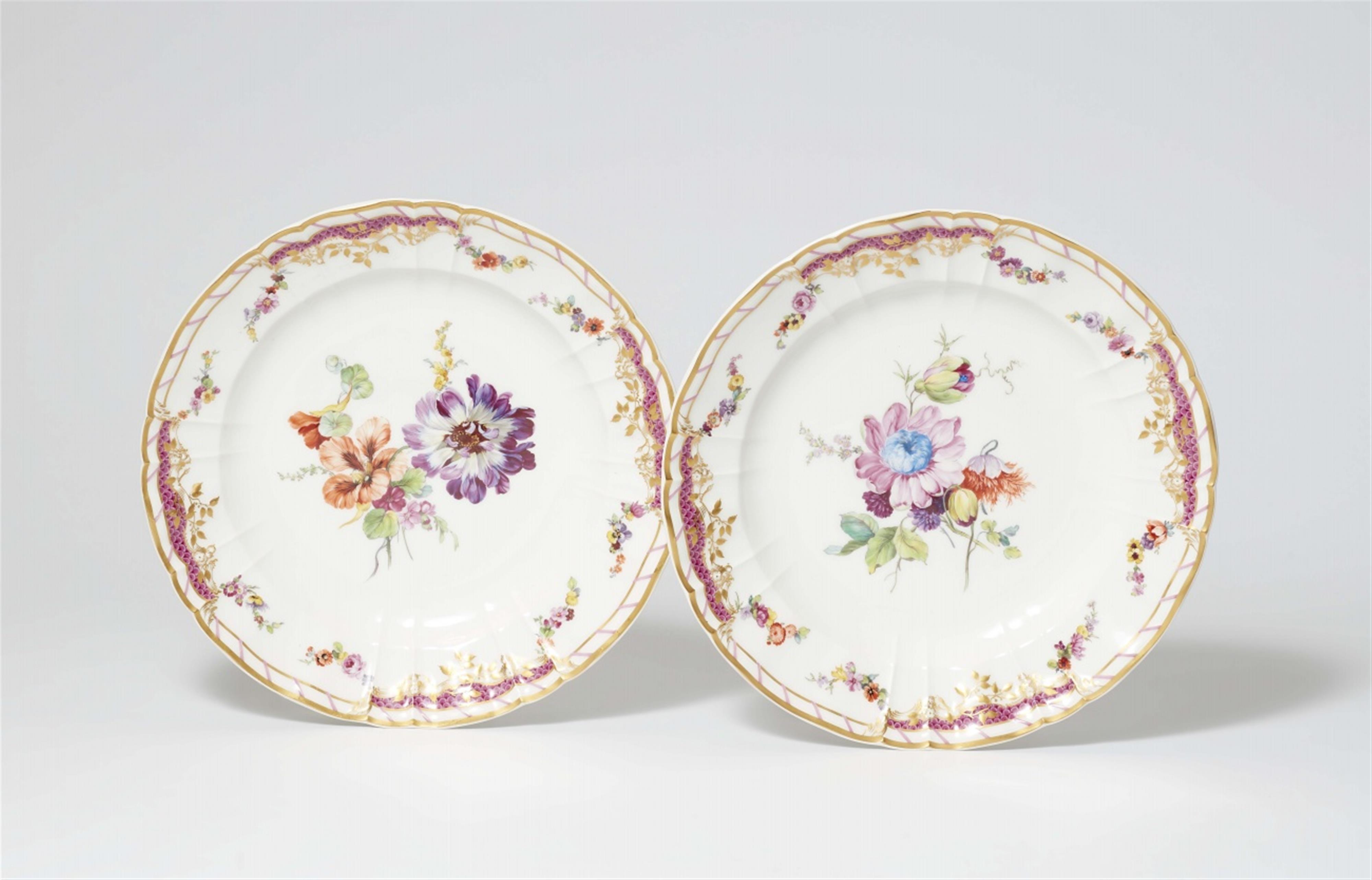 A pair of Berlin KPM porcelain dinner plates from the dinner service for Pope Pius XI - image-1