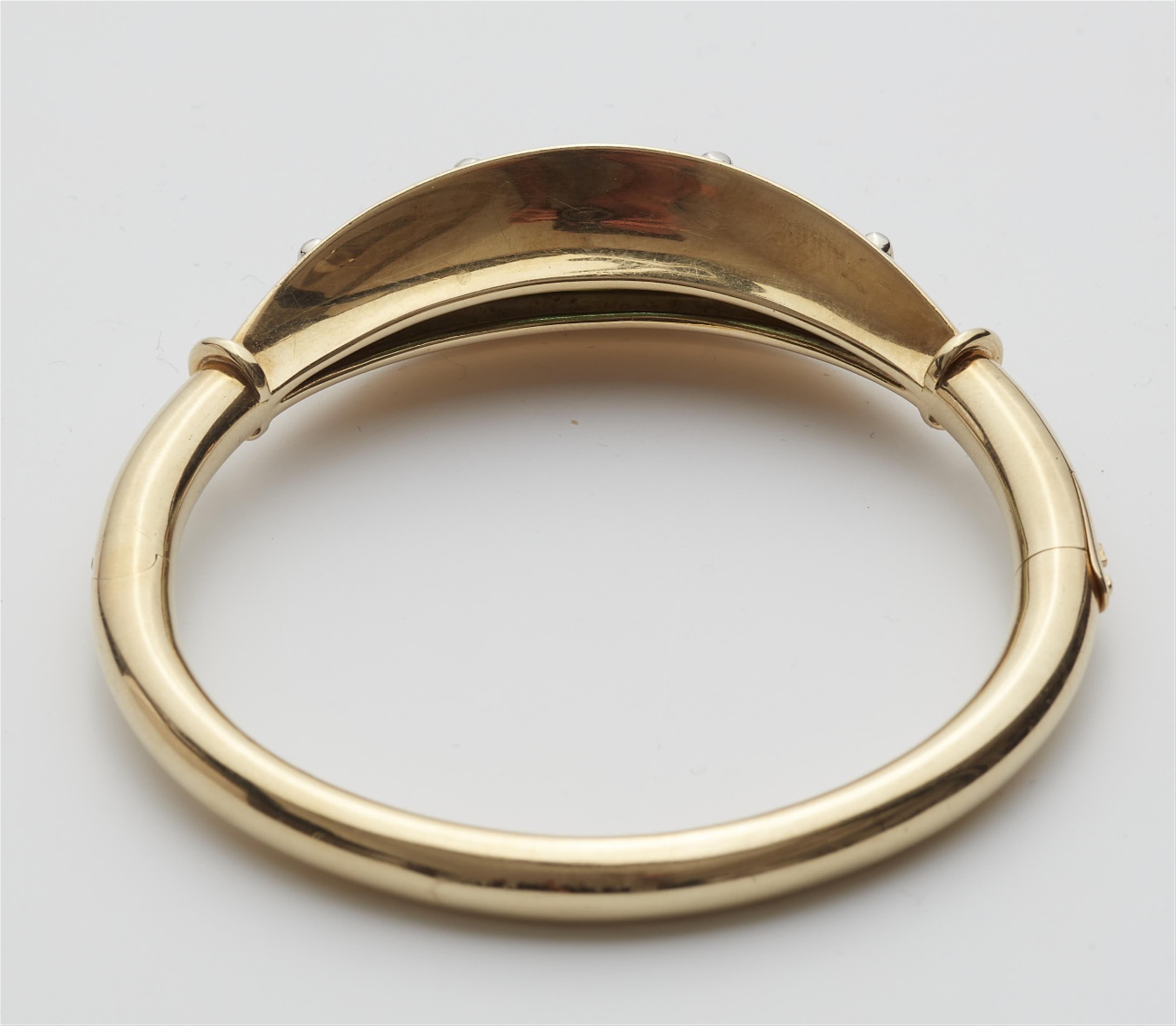 A 14k gold tourmaline bangle - image-4