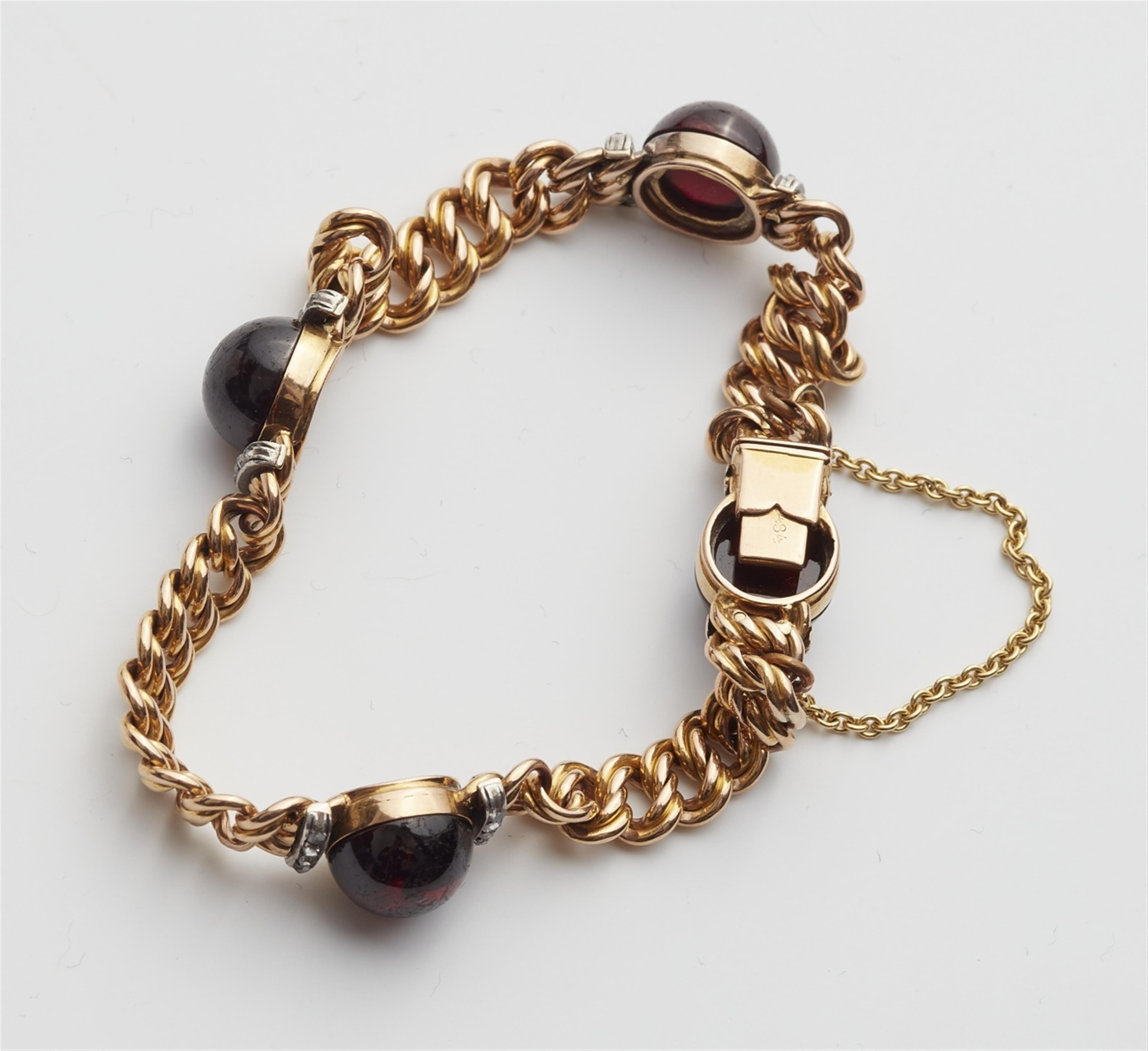 A French 18k gold garnet bracelet - image-2
