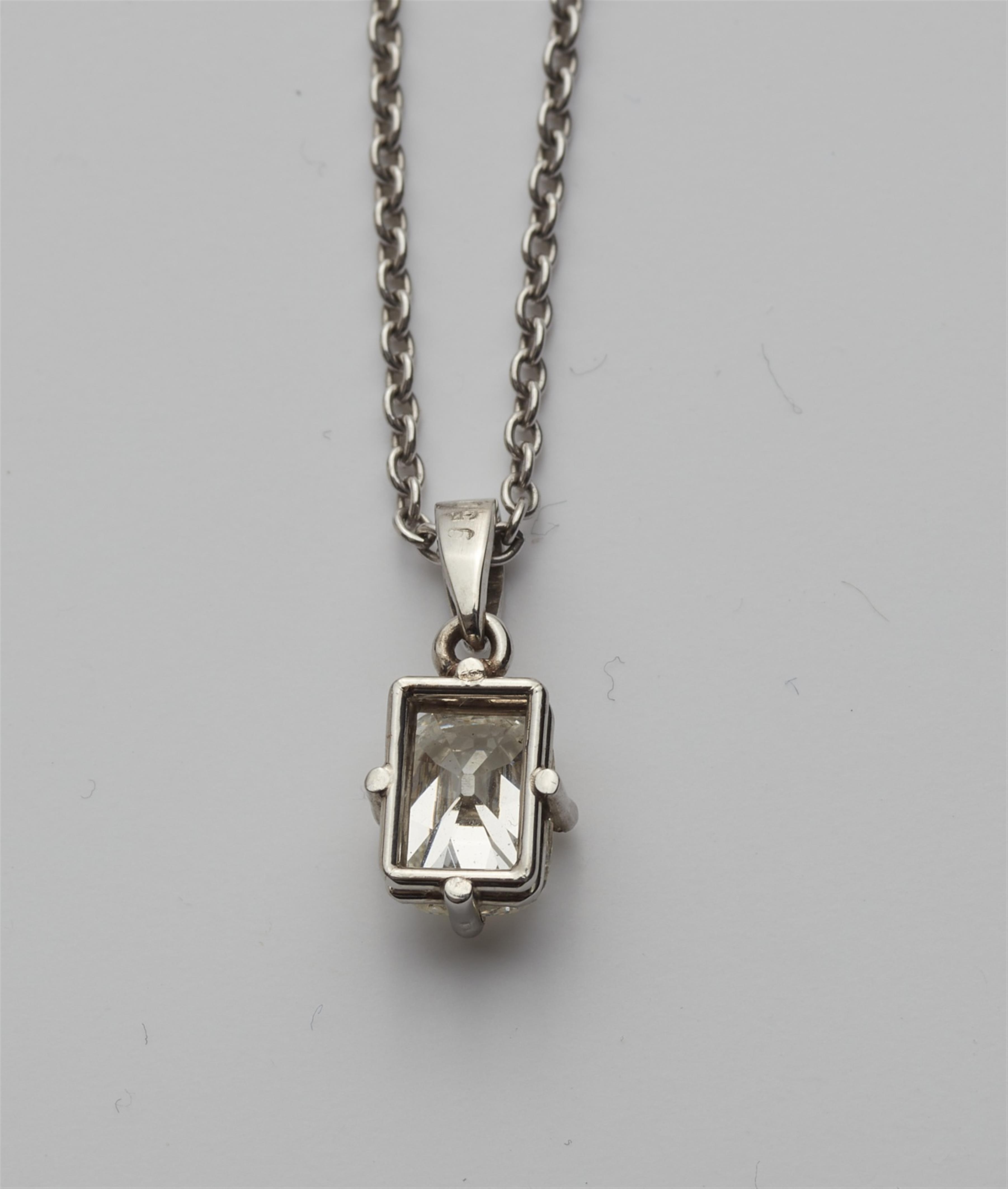 A diamond solitaire pendant - image-2