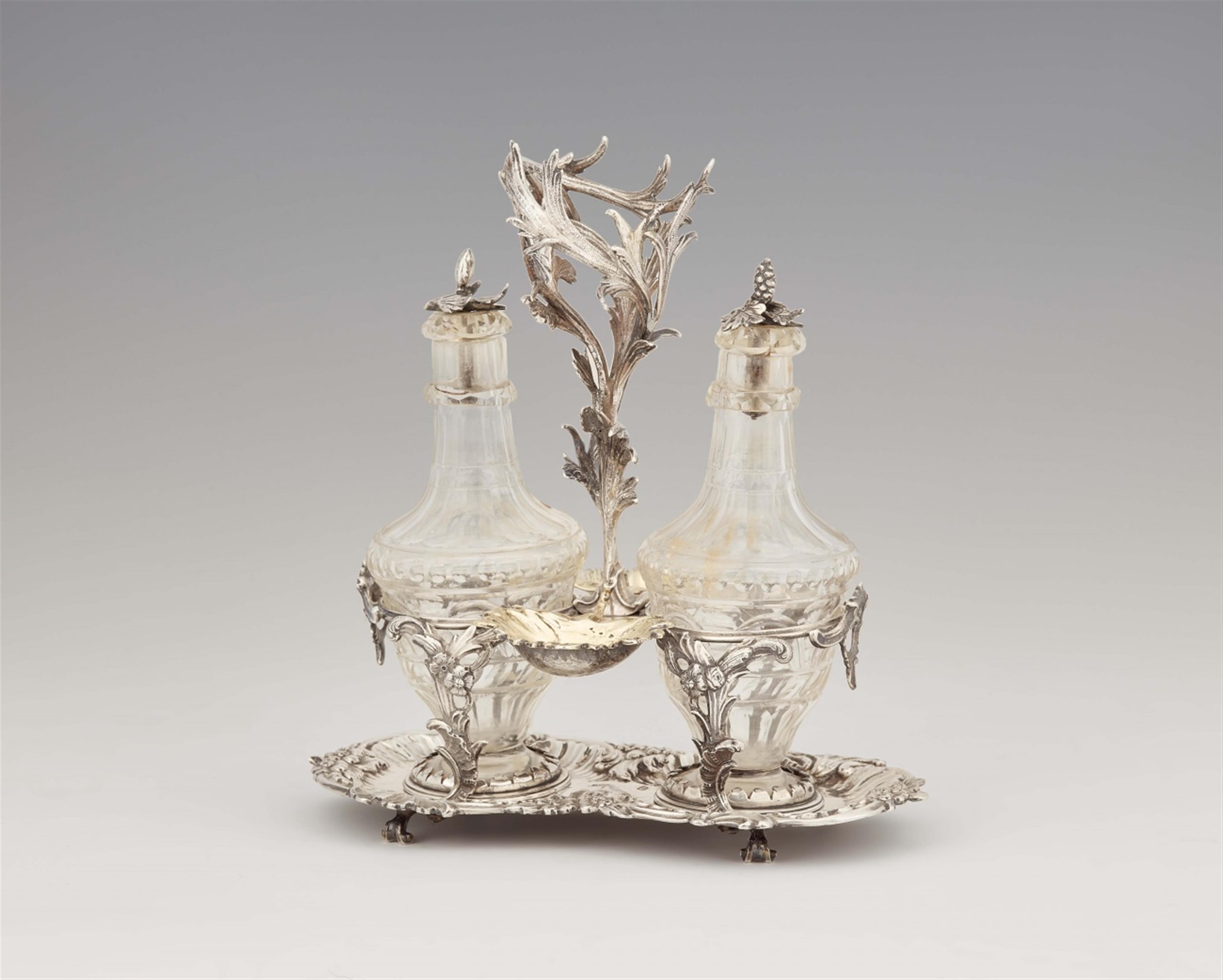 A Rococo Augsburg silver oil cruet - image-1