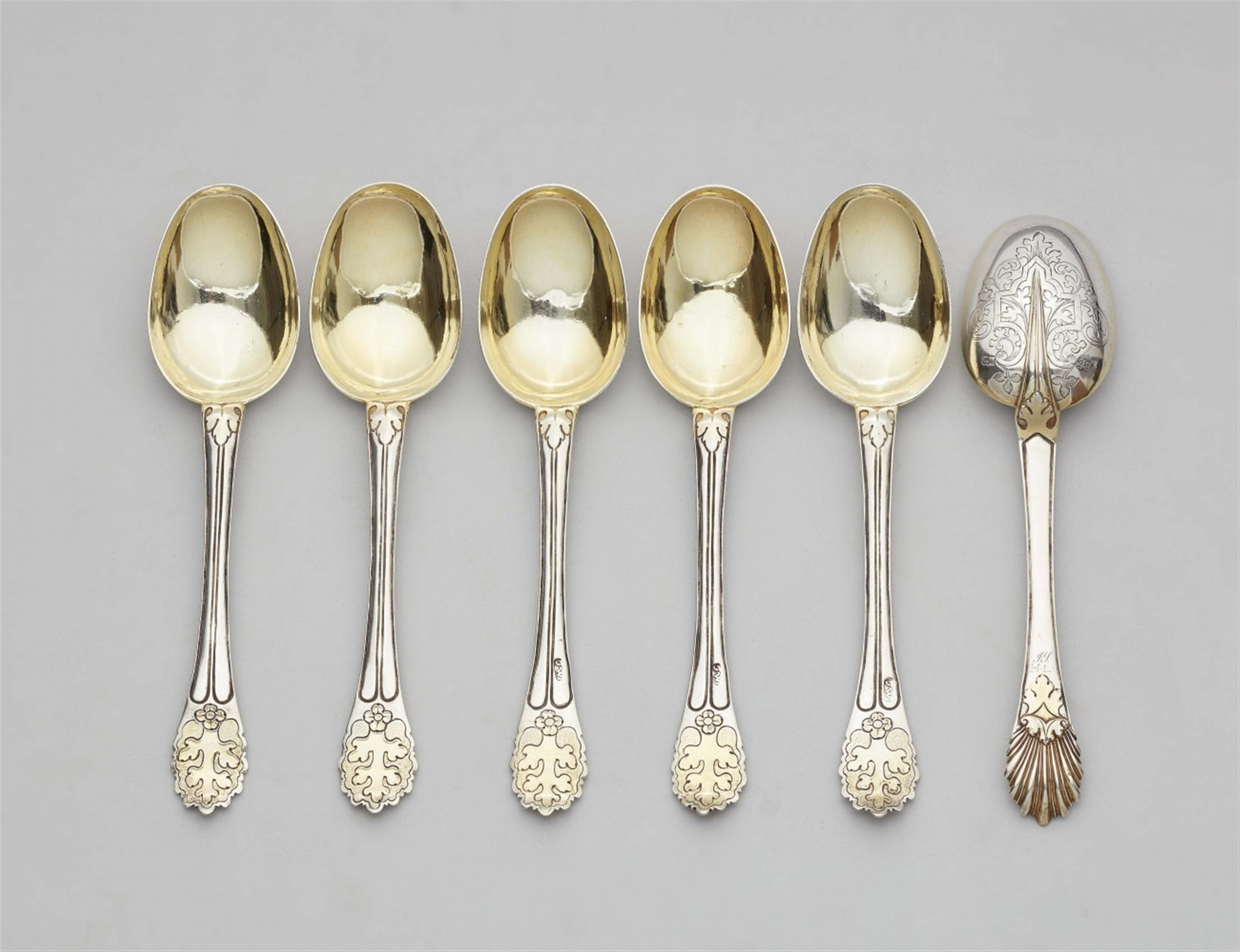 Six Silesian silver spoons - image-1