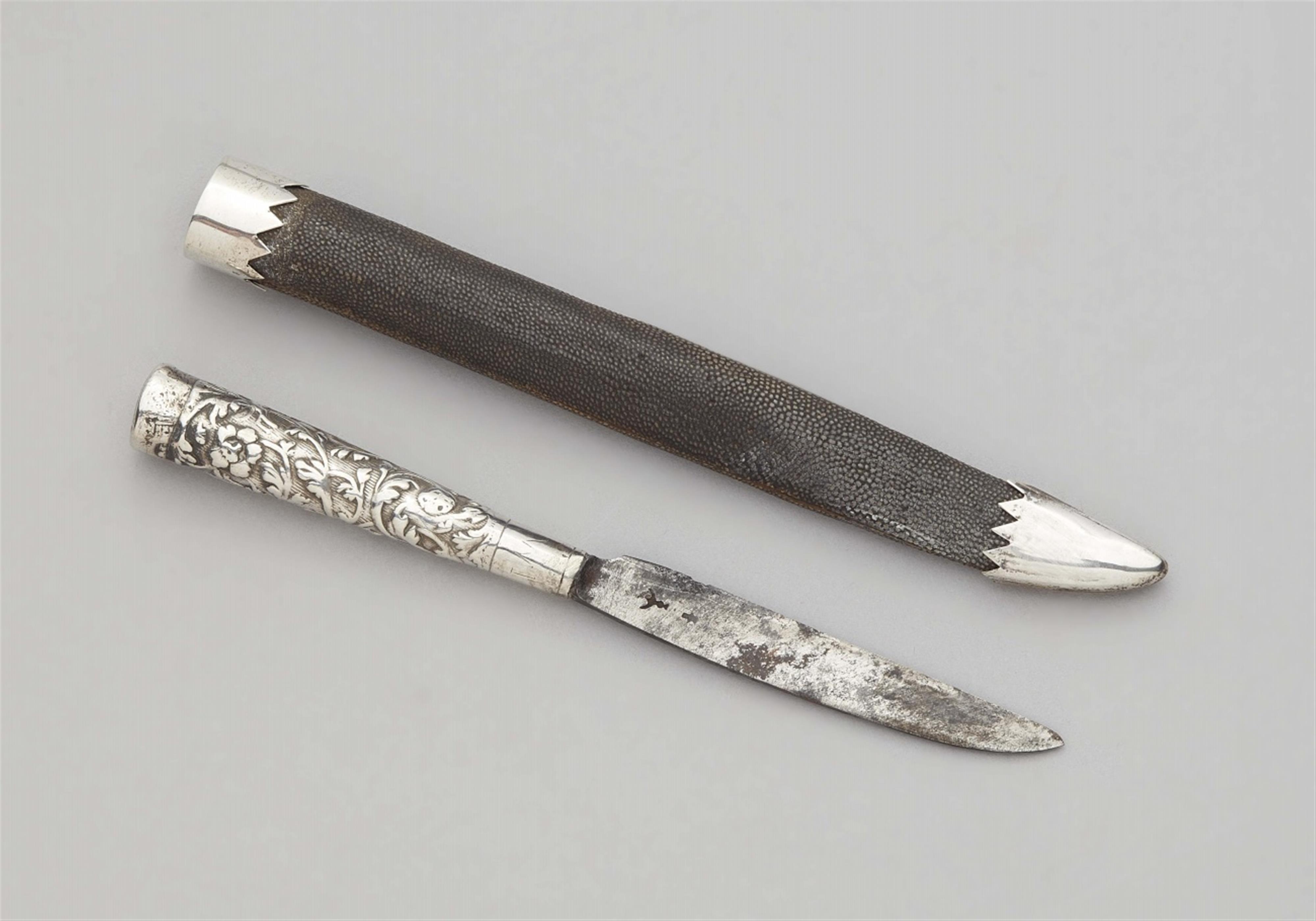 An Amsterdam silver knife in a sheath - image-1