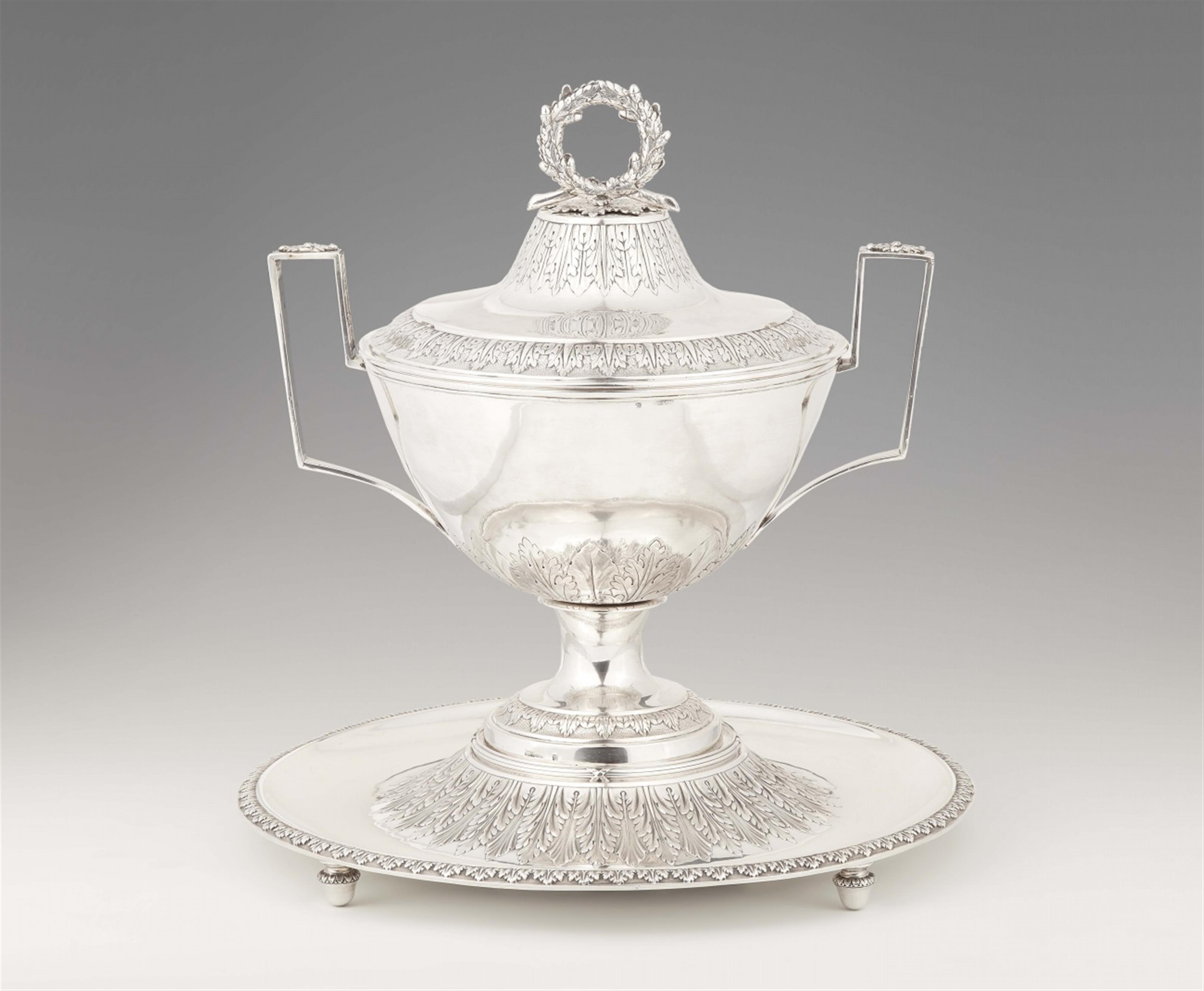 A large Baltic silver tureen and stand - image-1