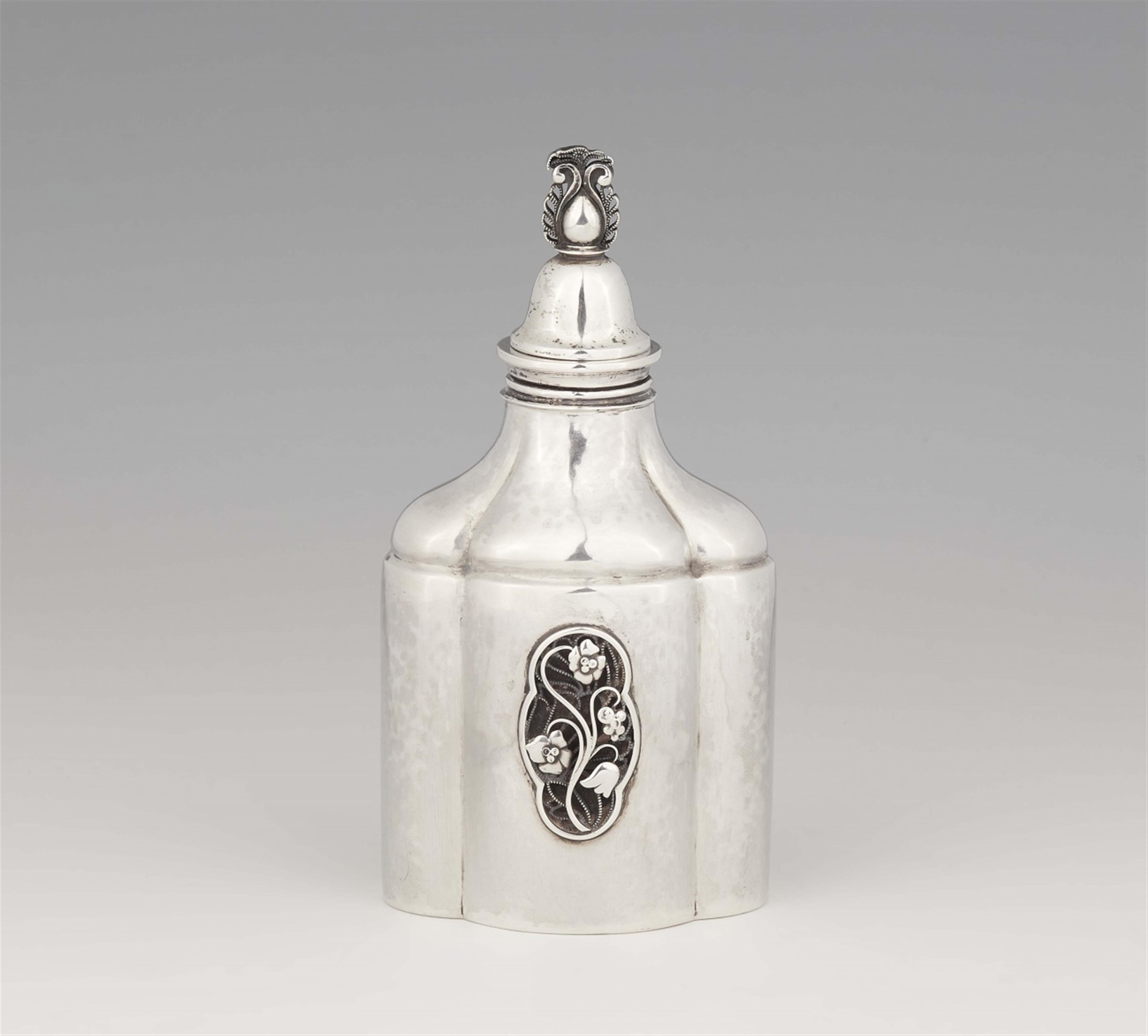 A rare Copenhagen silver perfume bottle by Georg Jensen, model no. 114 - image-1