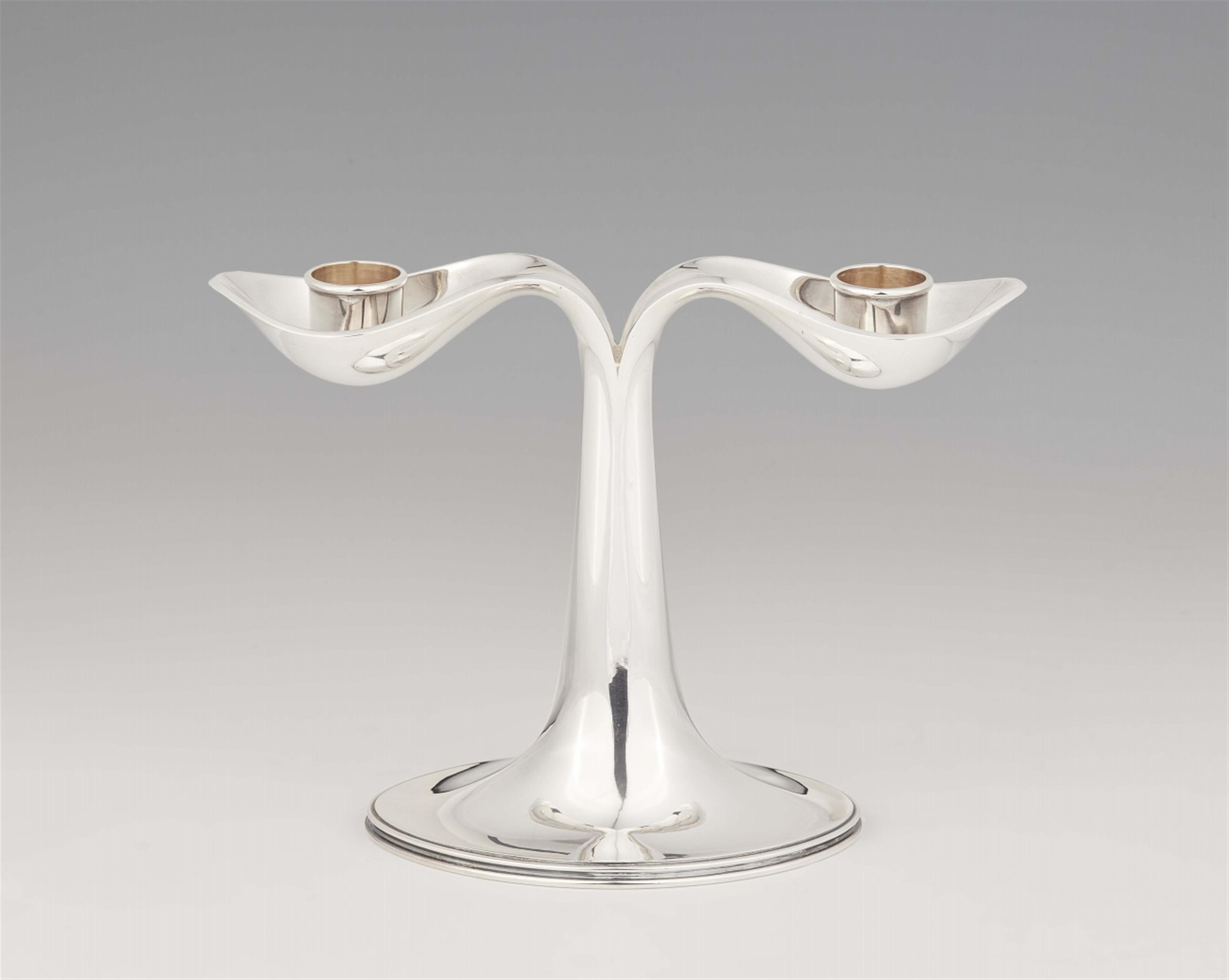 A Kolding silver candlestick by Hans Hansen, model no. HH 485 - image-1