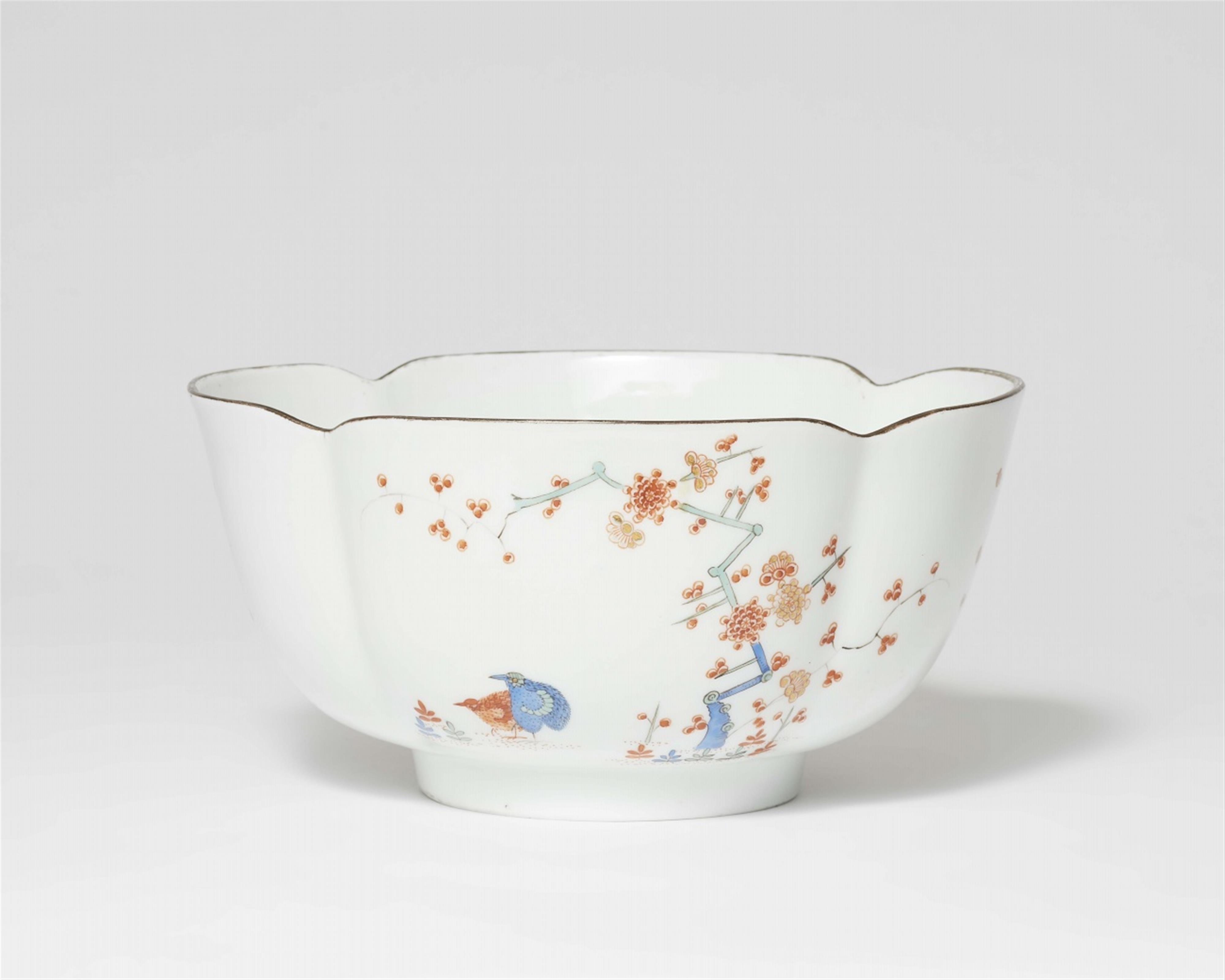 A Meissen porcelain slop bowl with quail motifs - image-1