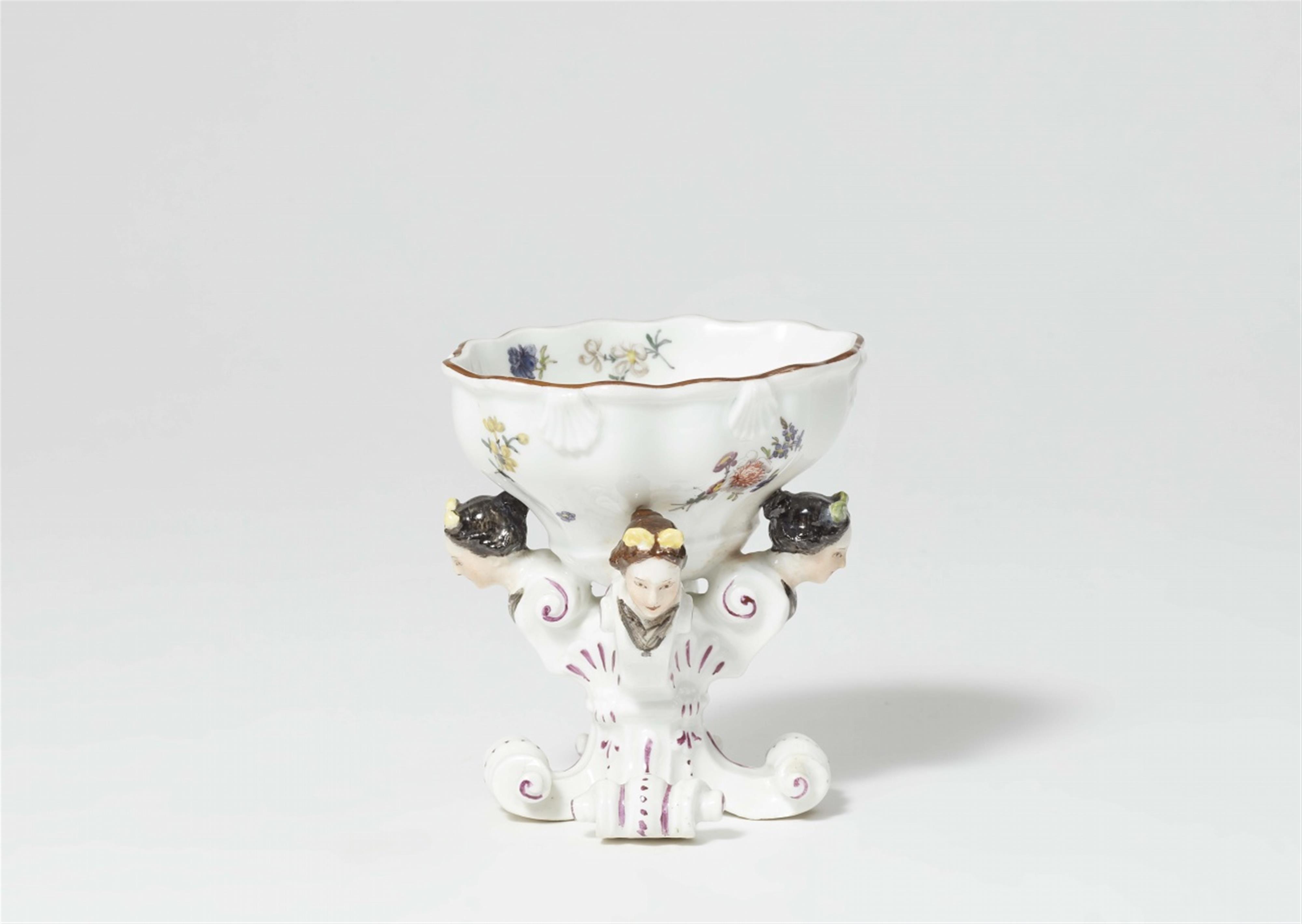 A Meissen porcelain salt with female mascarons - image-1