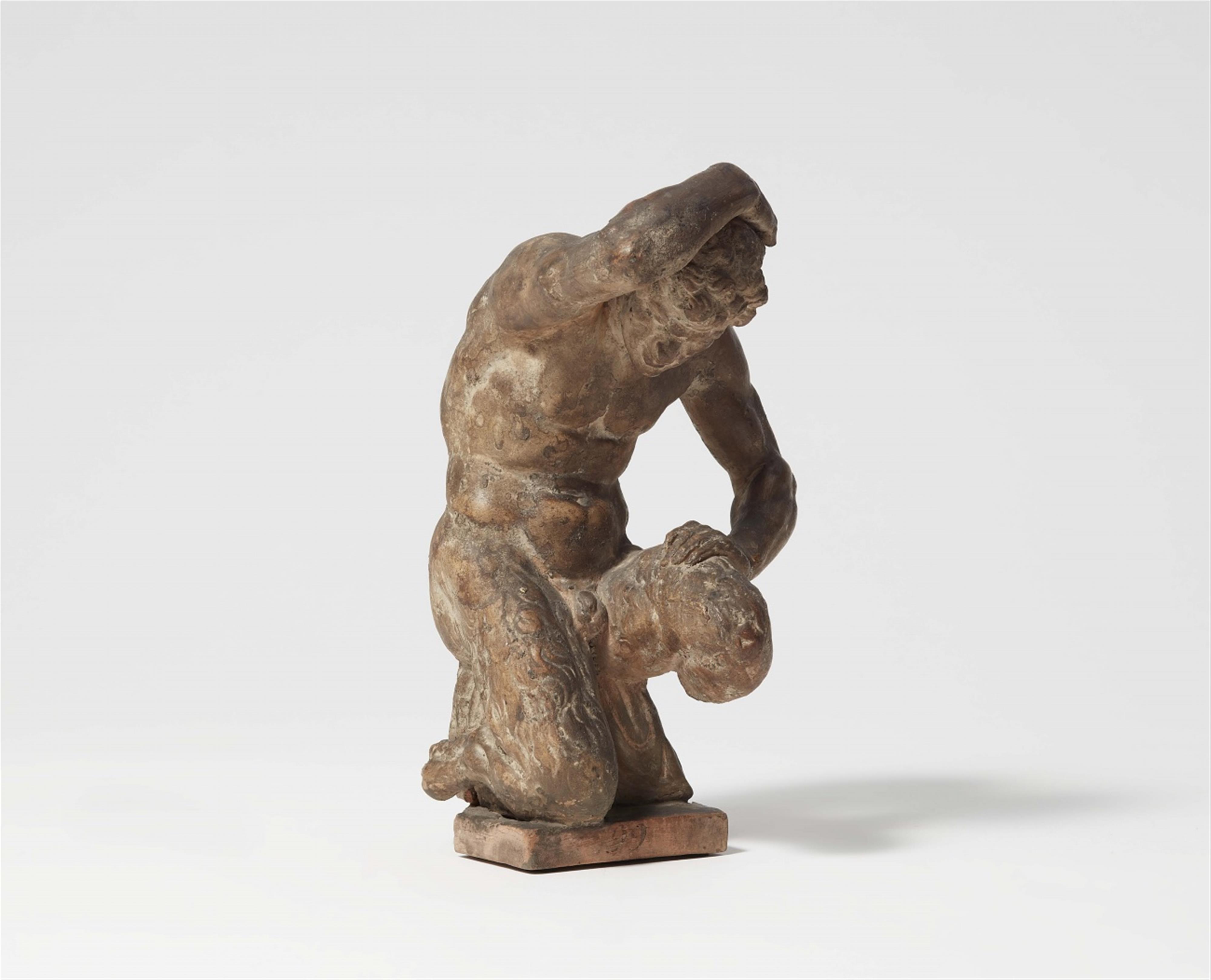 A terracotta model of a satyr as an atlant - image-1