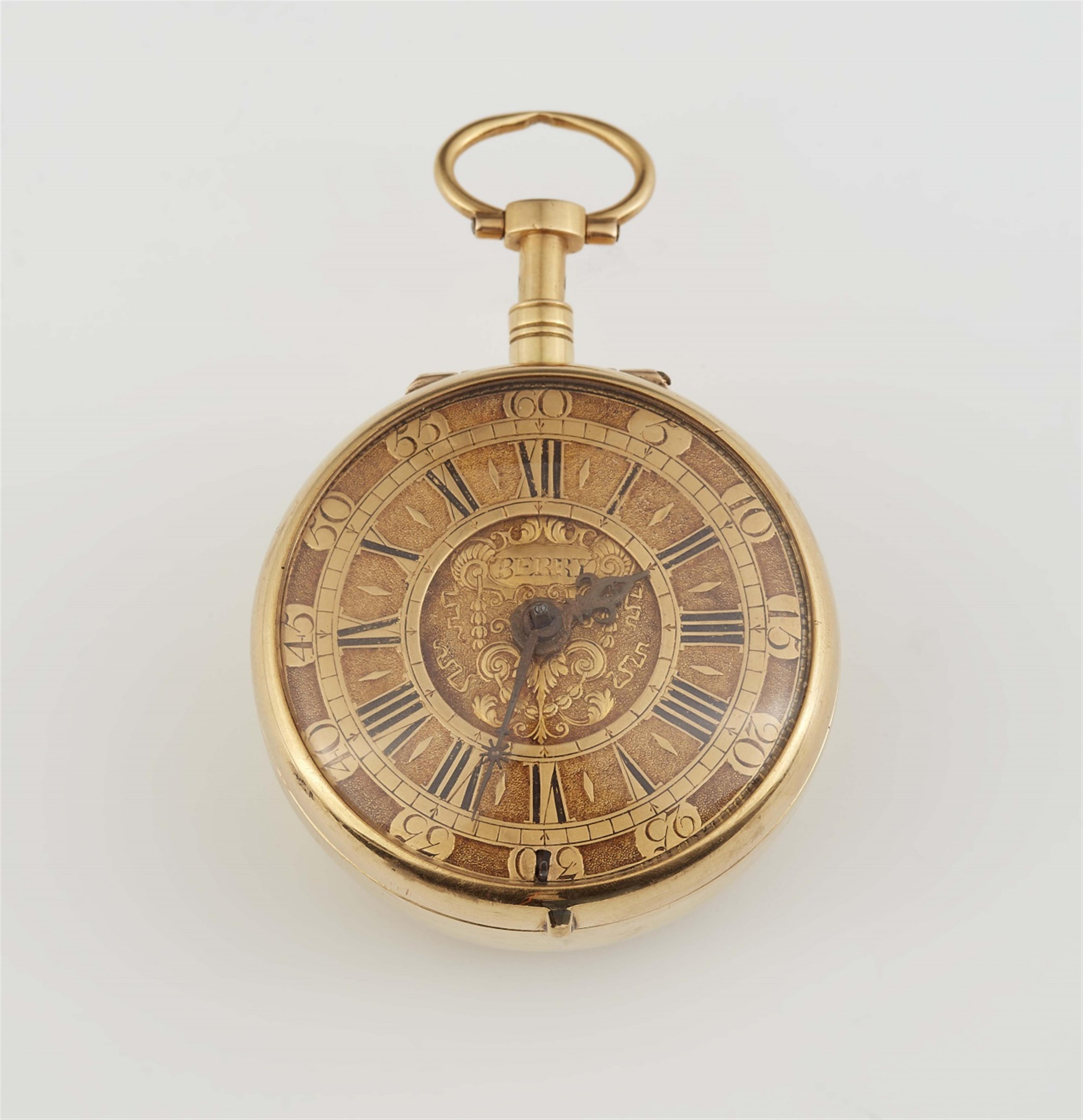 A London “oignon” pocket watch in the original case - image-1