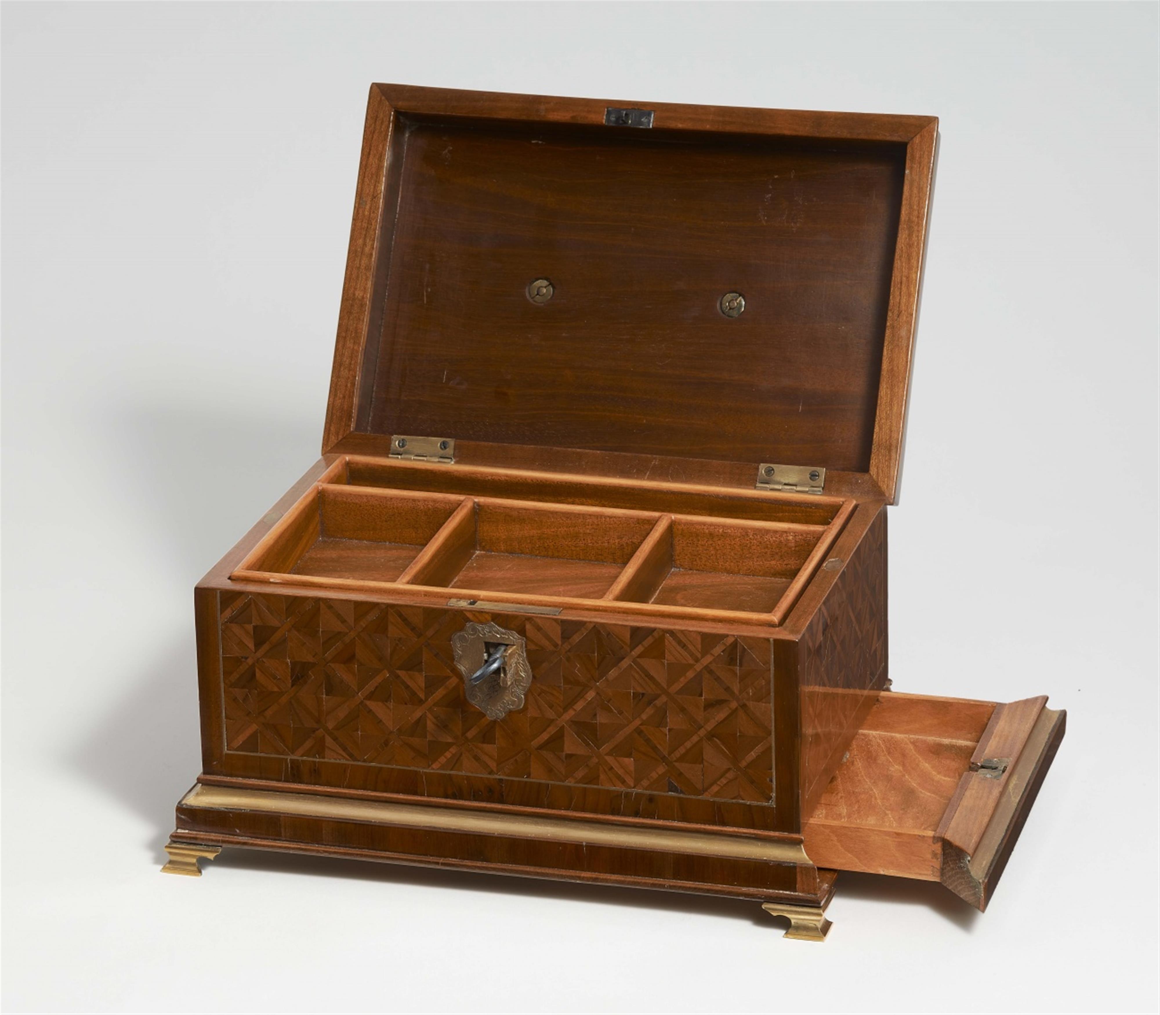 A large cherry wood box by Abraham Roentgen - image-2