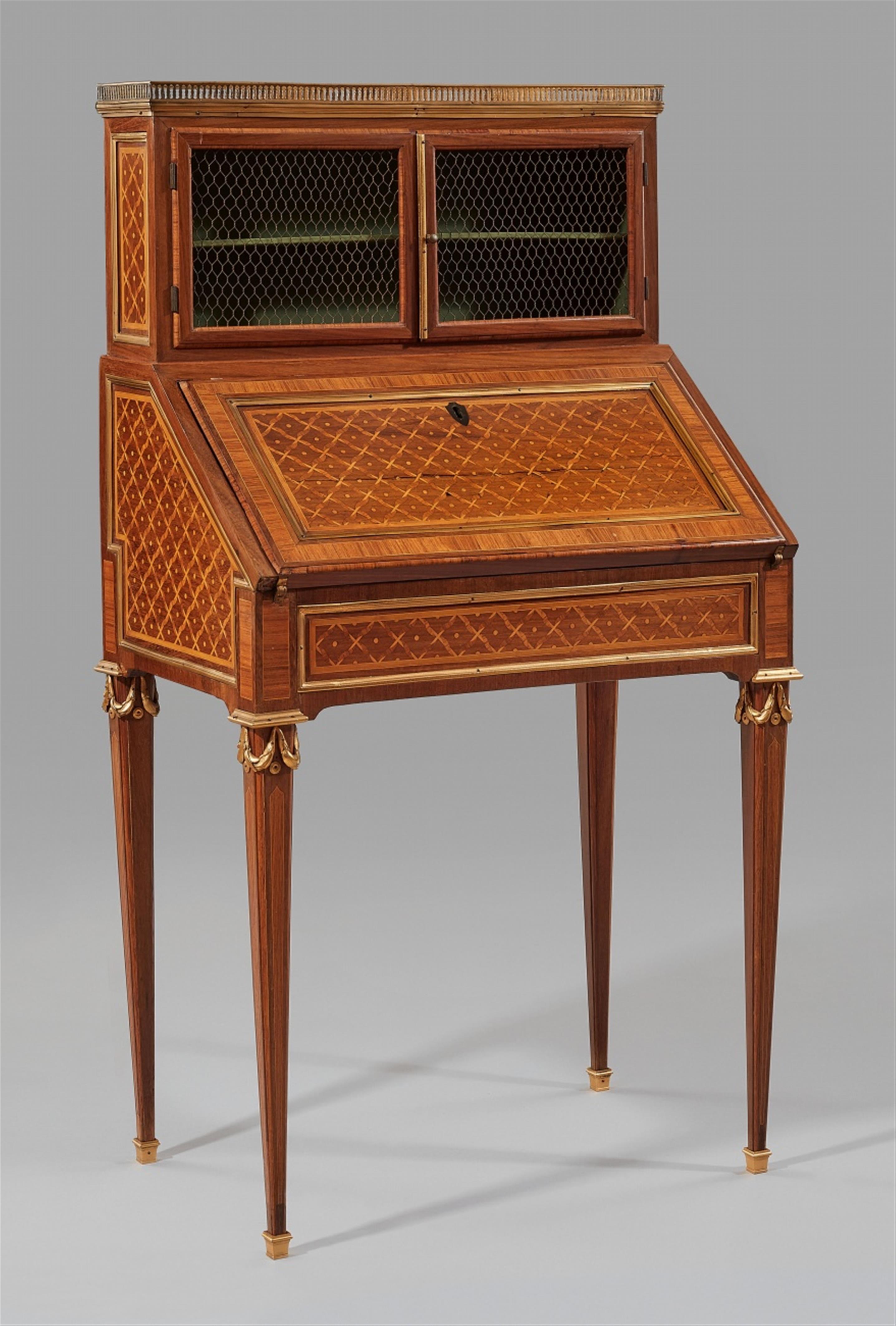 A Parisian inlaid bonheur du jour desk - image-3