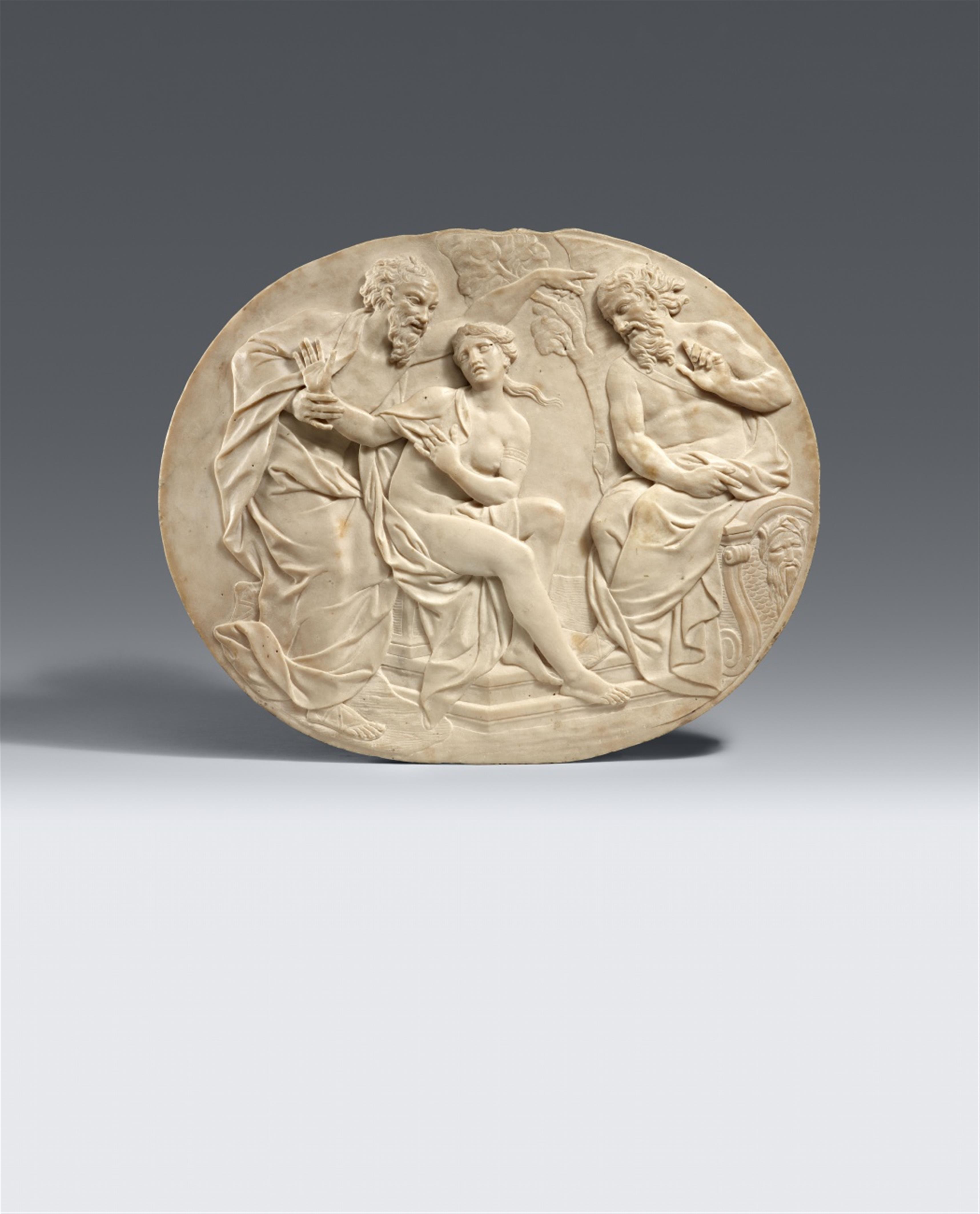 France Circa 1700 - A French marble group with Susanna and the Elders, circa 1700 - image-1