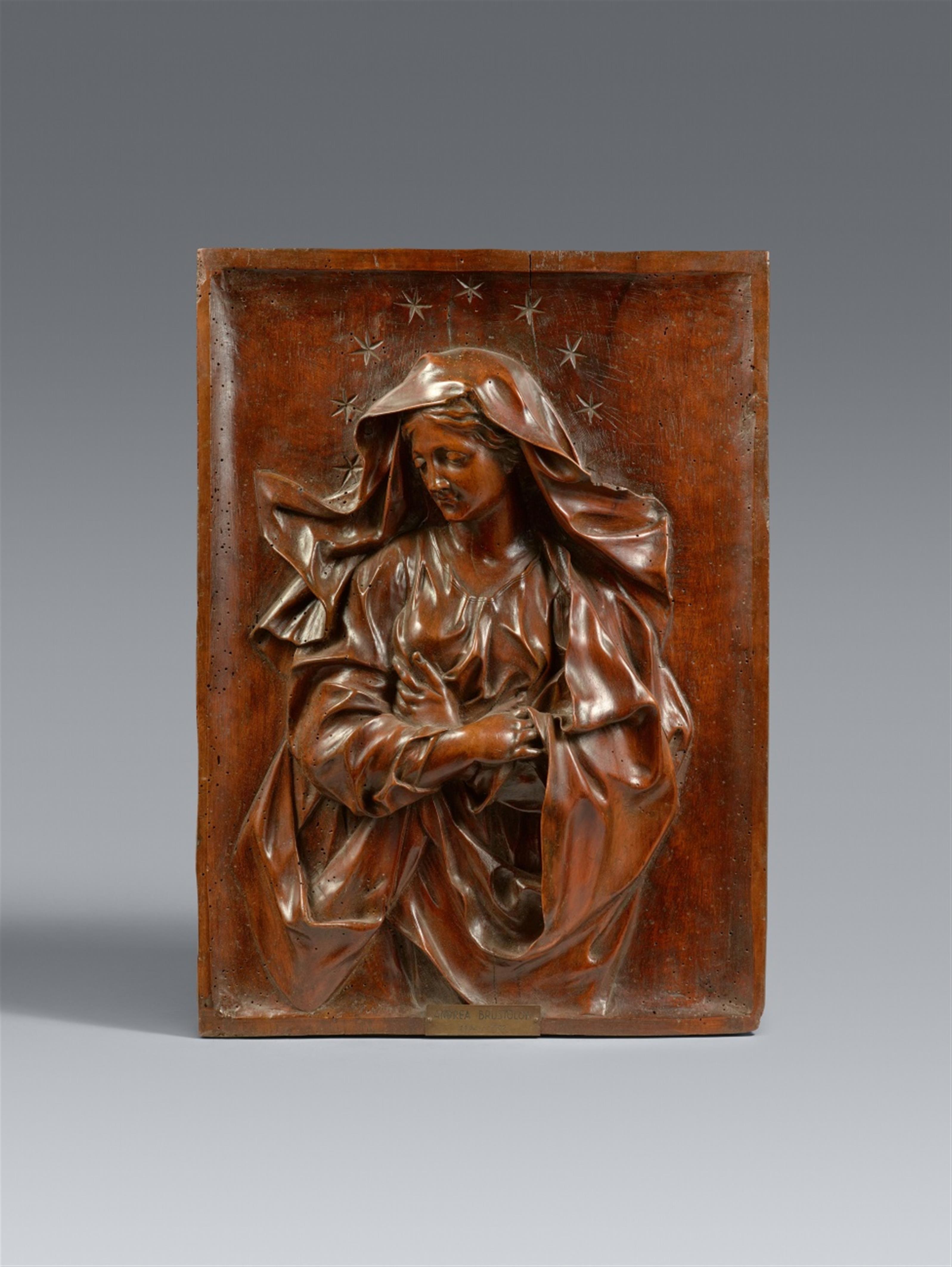 Venice 18th century - An 18th century Venetian carved wood figure of the Virgin - image-1