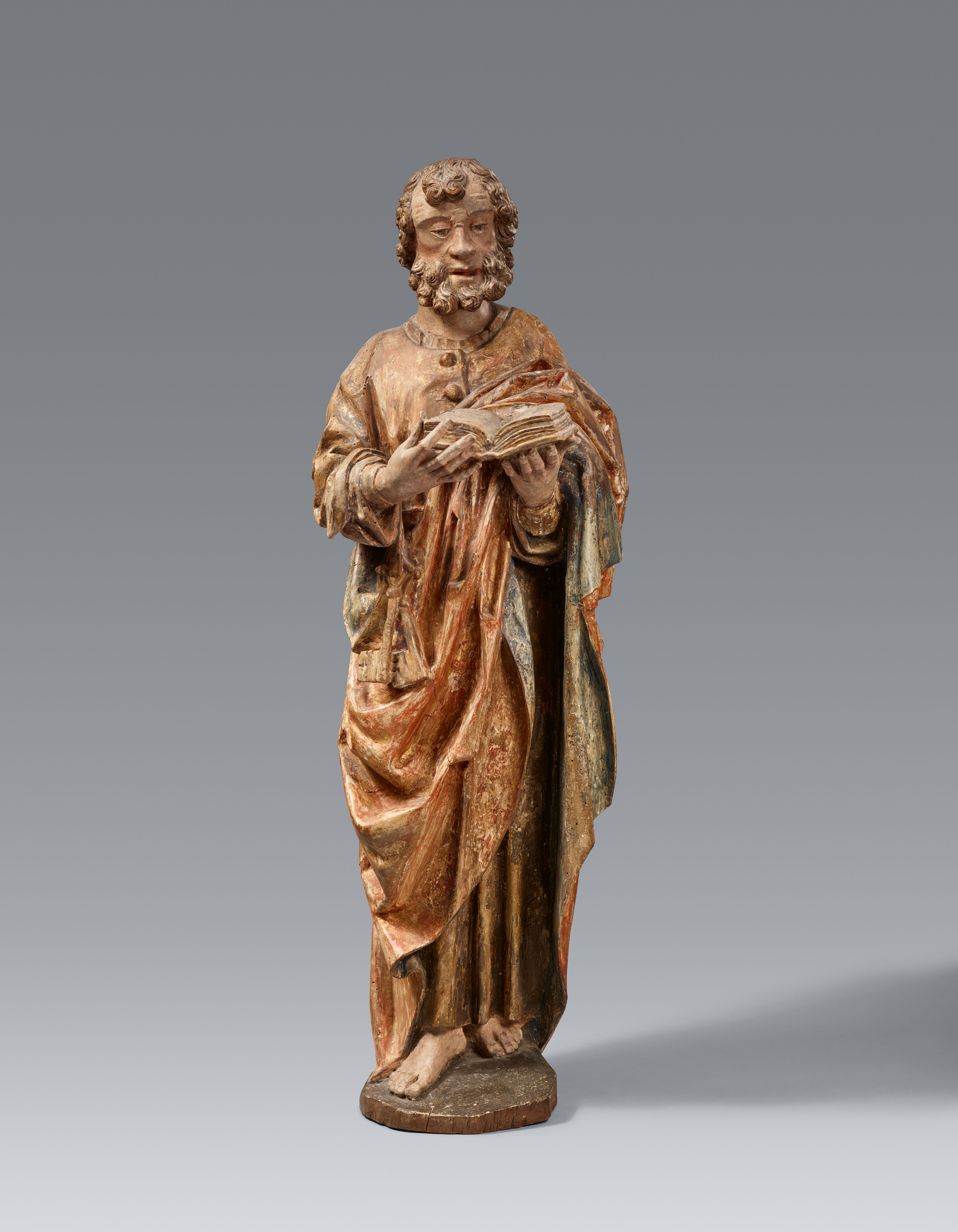 Tyrol Circa 1480/1490 - A Tyrolese carved wood figure of Saint Peter, circa 1480/1490 - image-1